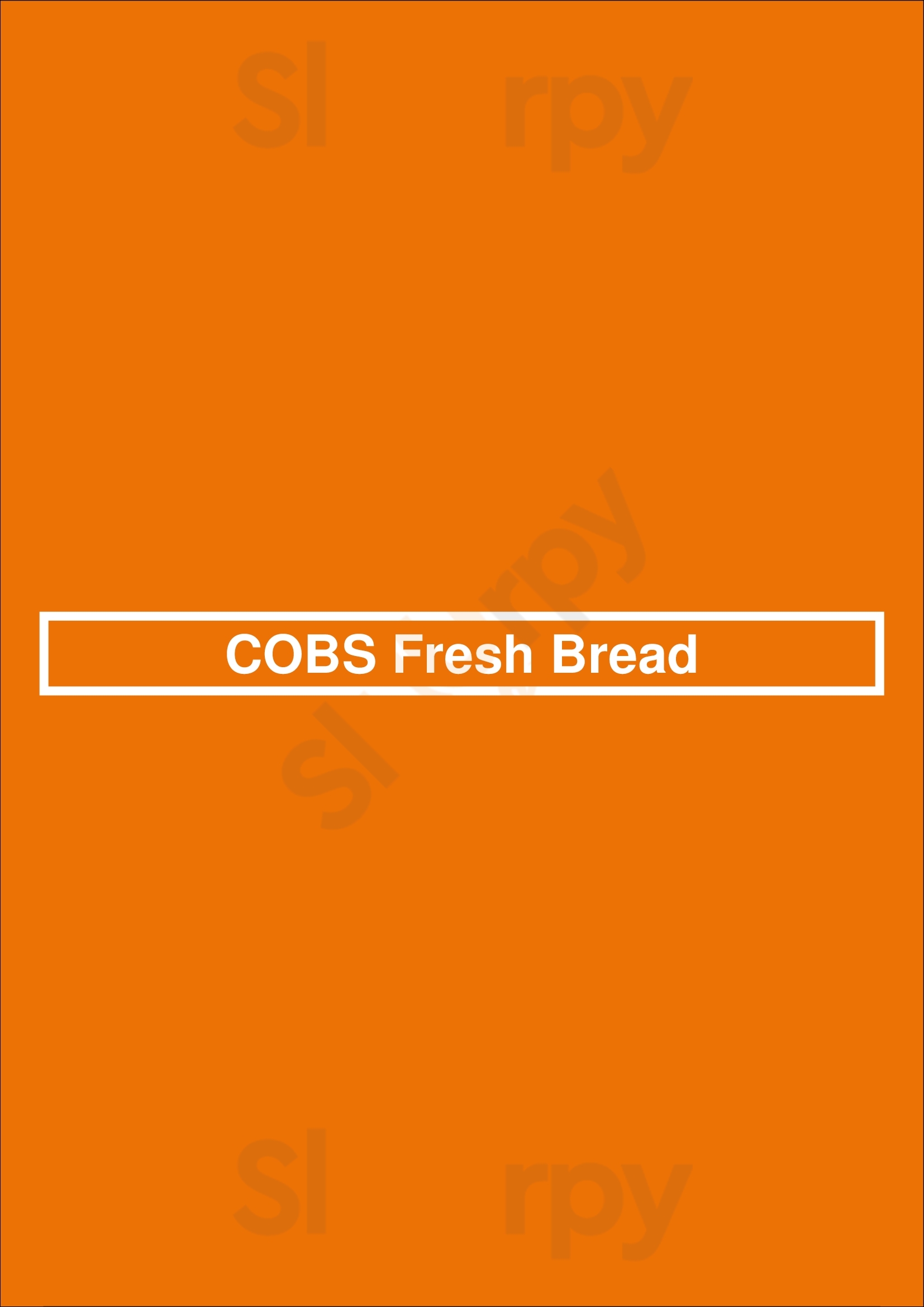 Cobs Fresh Bread Vancouver Menu - 1