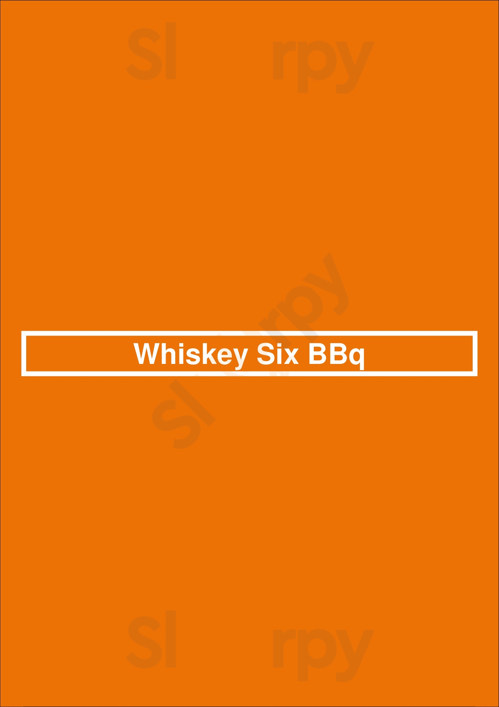 Whiskey Six Bbq Vancouver Menu - 1