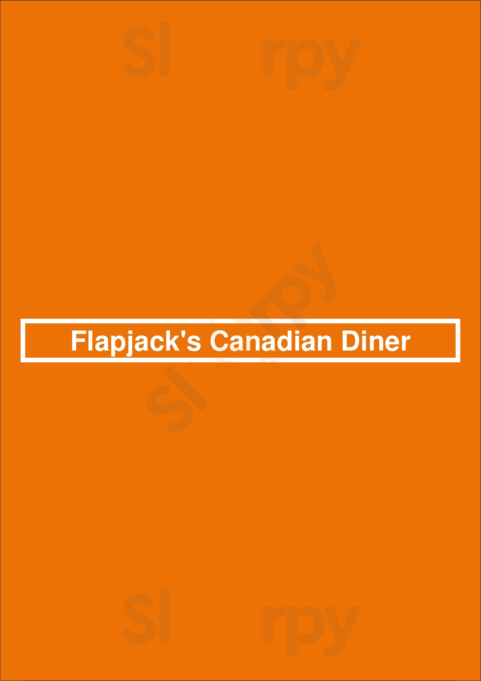 Flapjack's Canadian Diner Ottawa Menu - 1