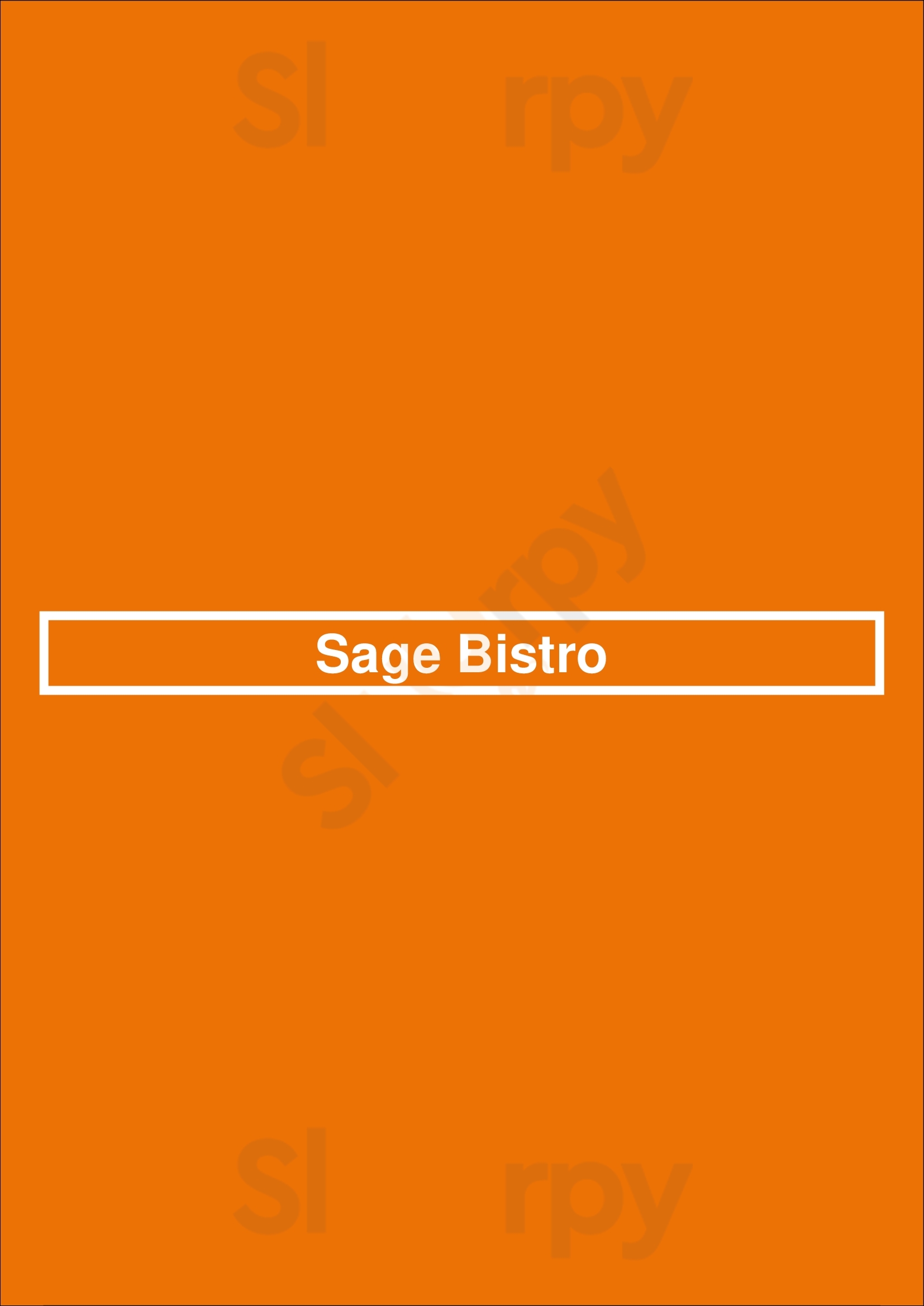 Sage Bistro Vancouver Menu - 1