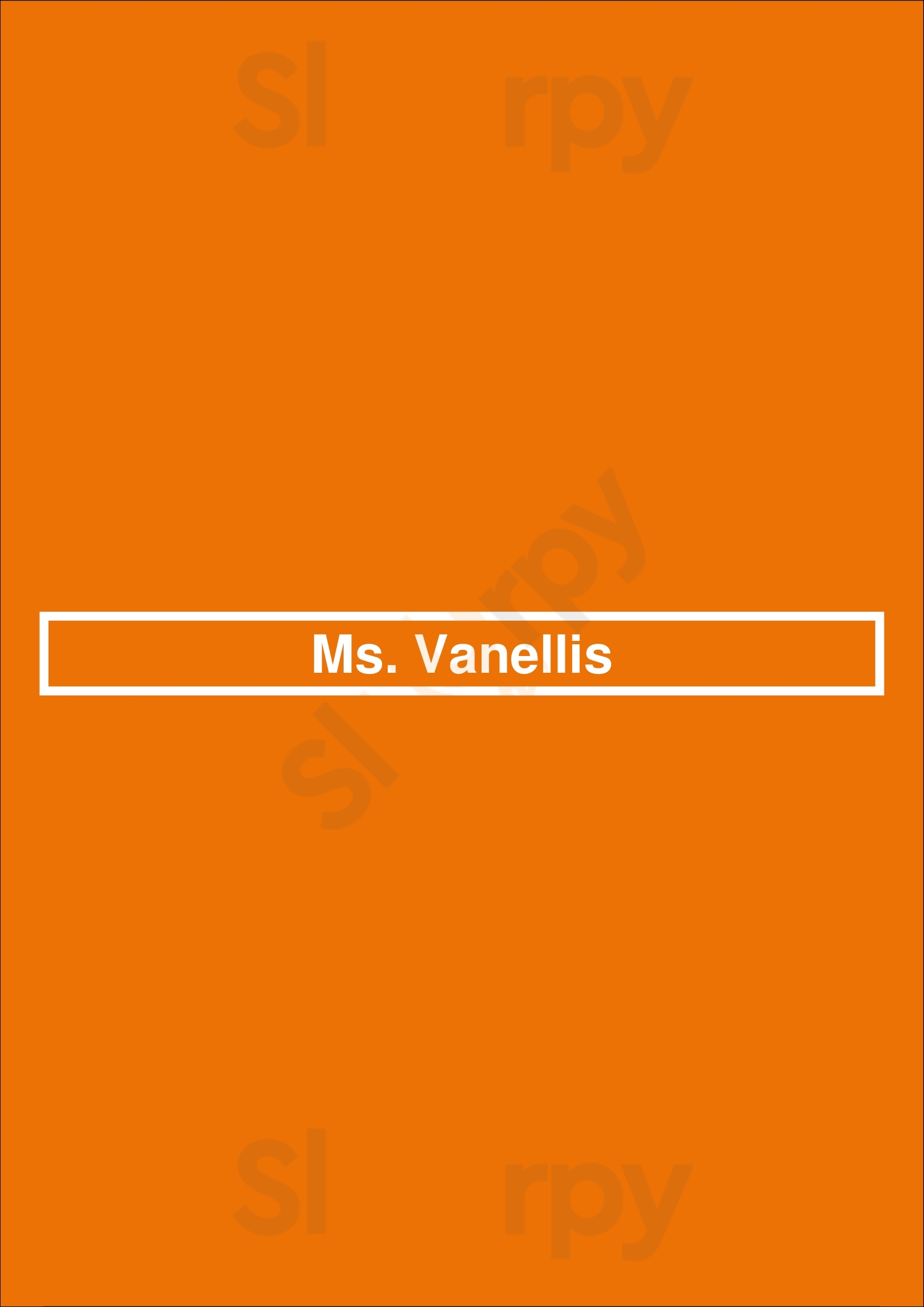 Ms. Vanellis Winnipeg Menu - 1