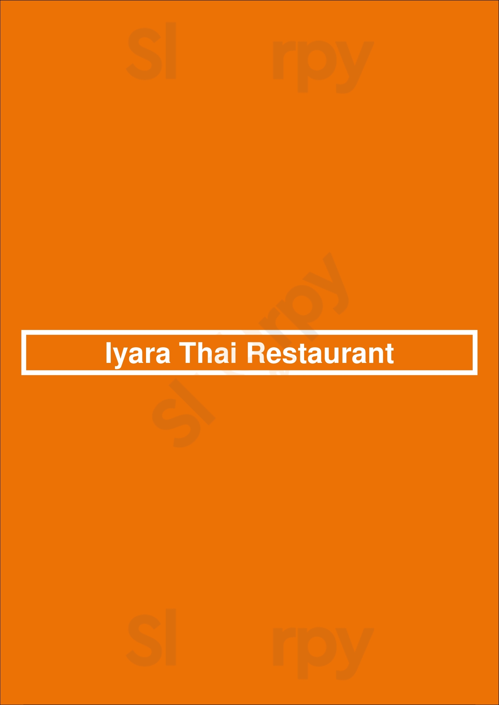 Iyara Thai Restaurant Winnipeg Menu - 1