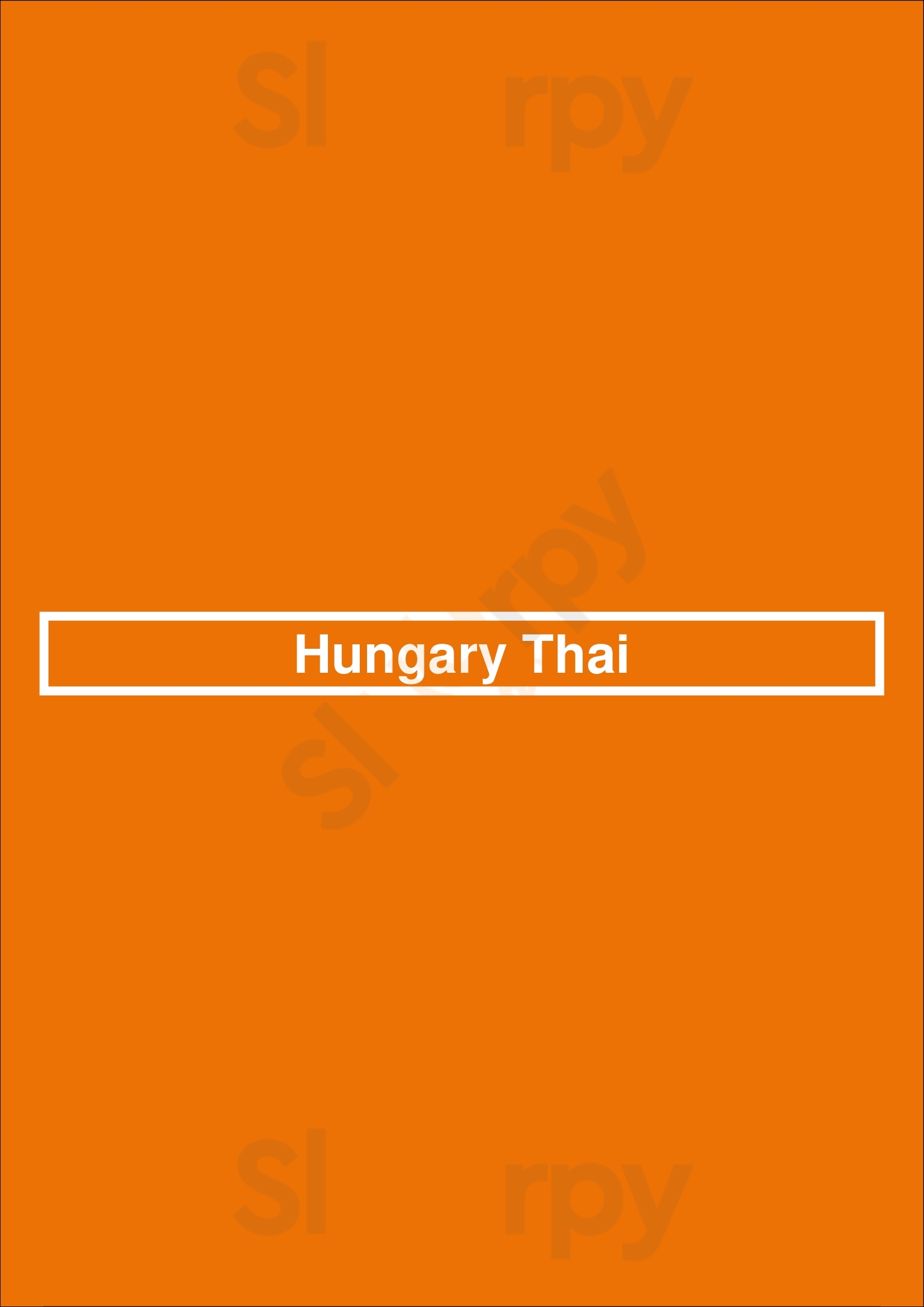 Hungary Thai Toronto Menu - 1