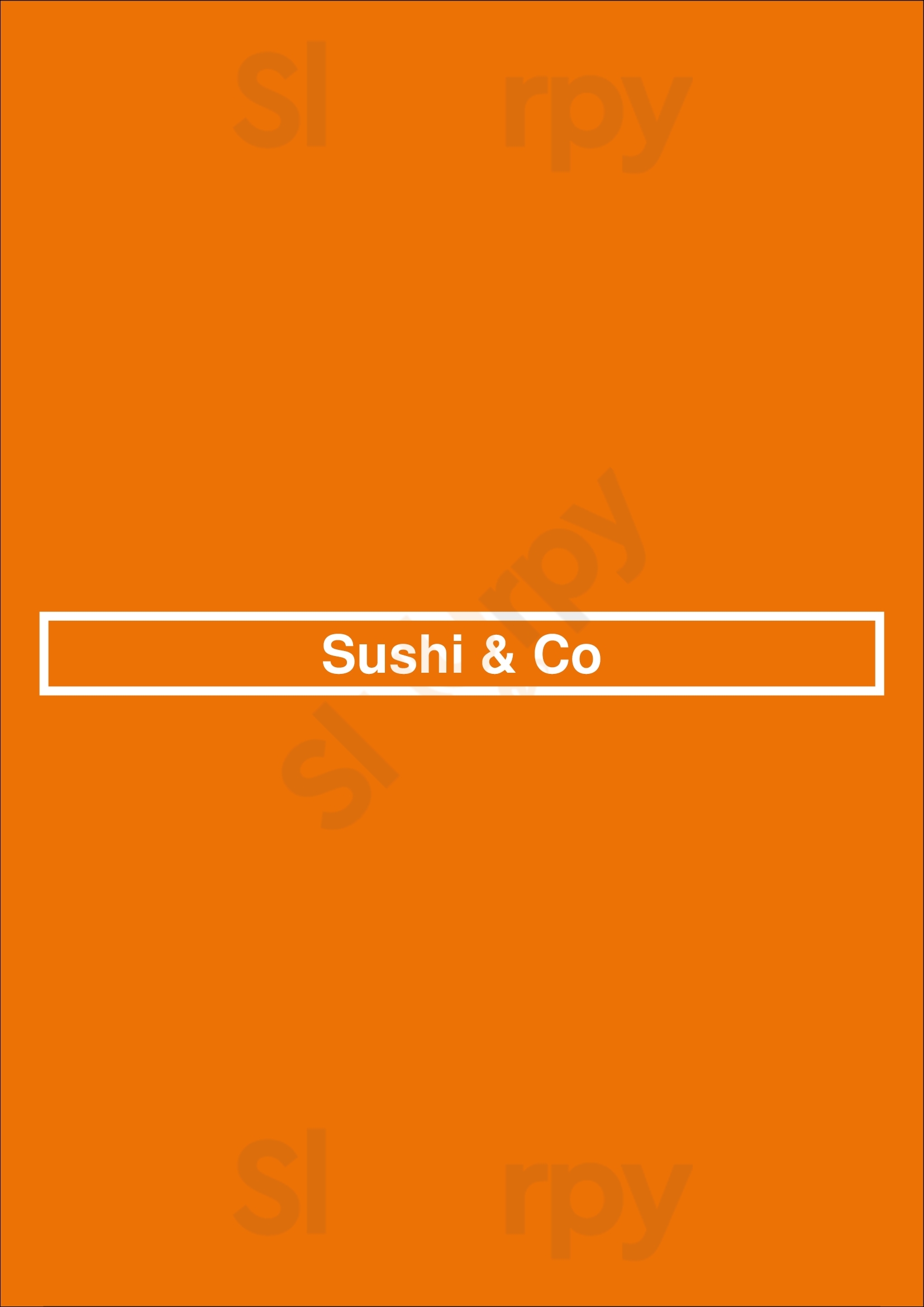 Sushi & Co Calgary Menu - 1