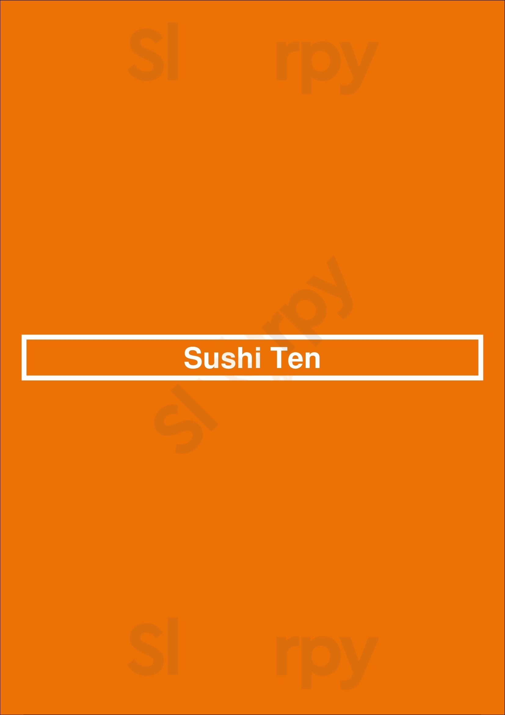 Sushi Ten Calgary Menu - 1