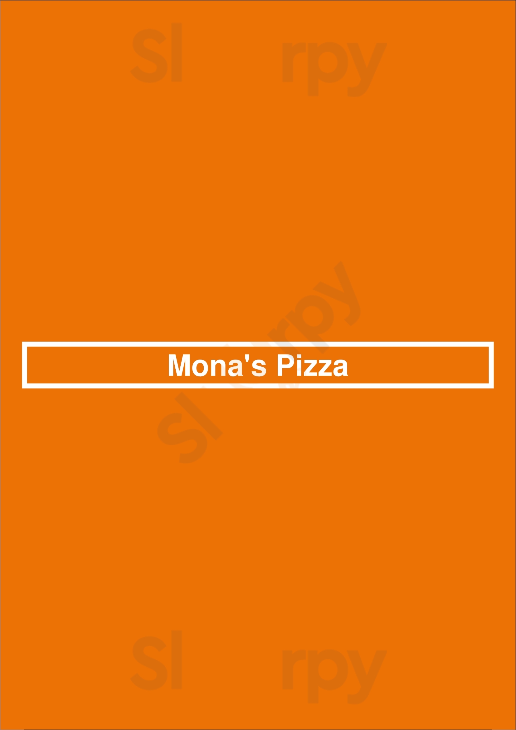 Mona's Pizza Edmonton Menu - 1
