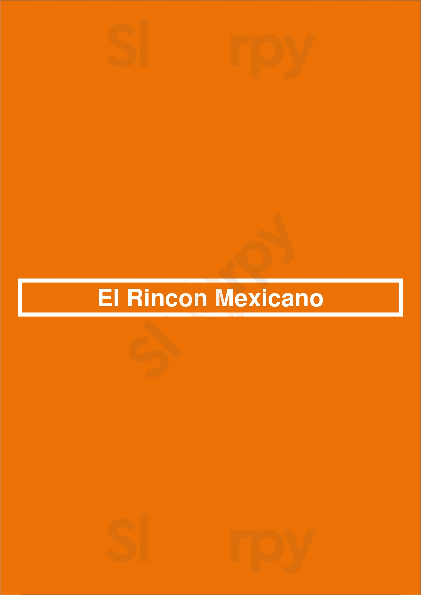 El Rincon Mexicano Toronto Menu - 1