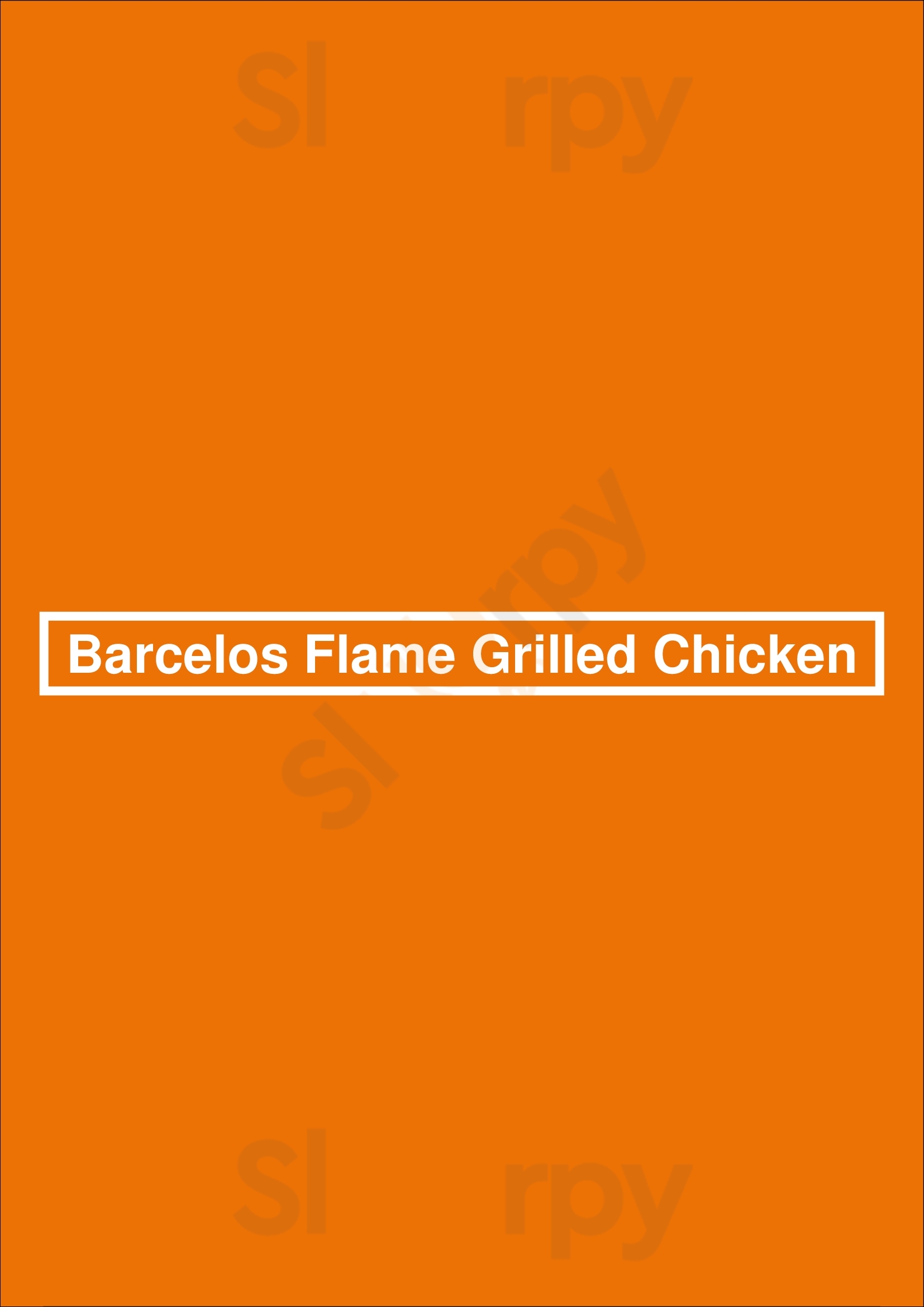 Barcelos Flame Grilled Chicken Calgary Menu - 1