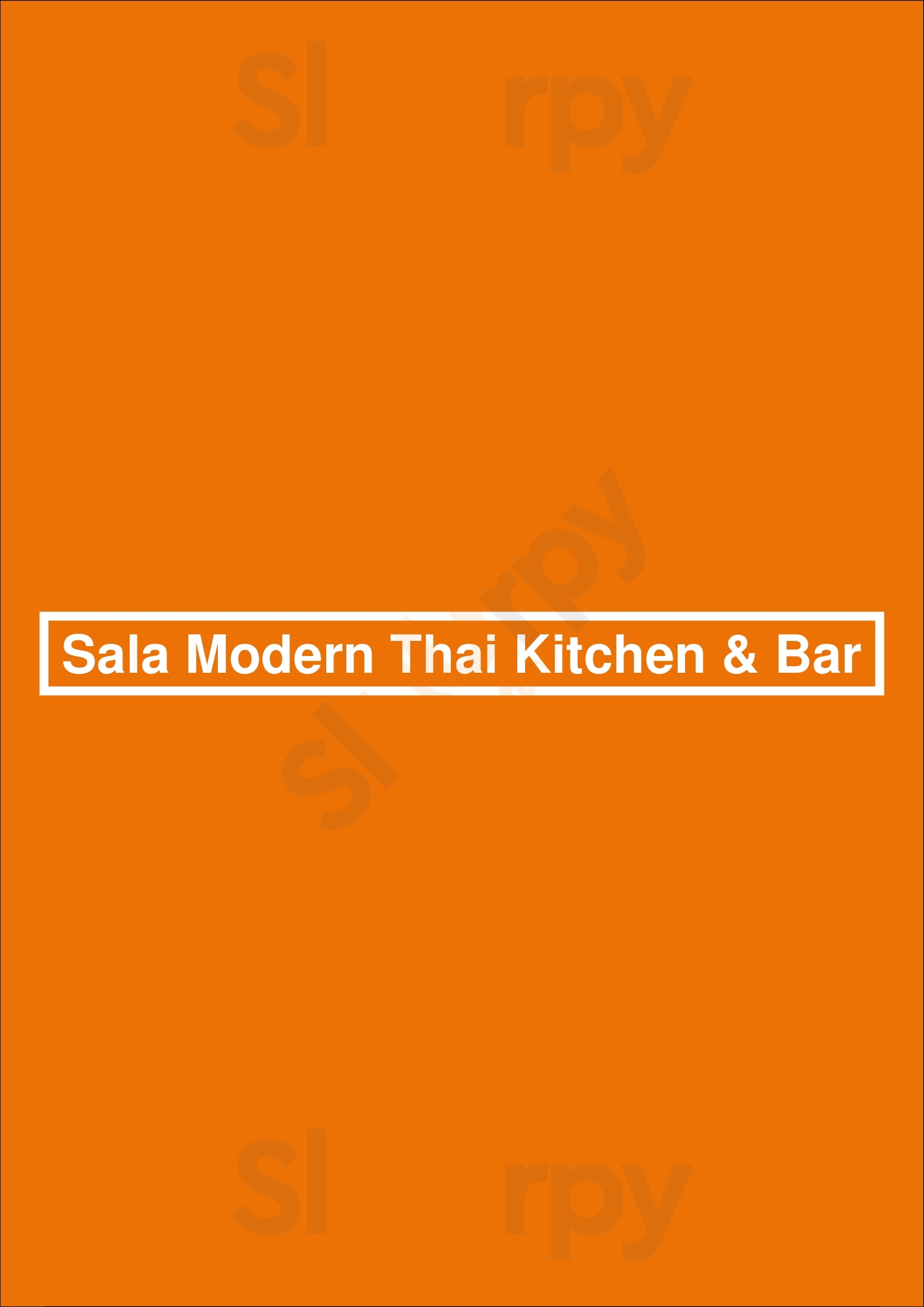 Sala Modern Thai Kitchen & Bar Toronto Menu - 1