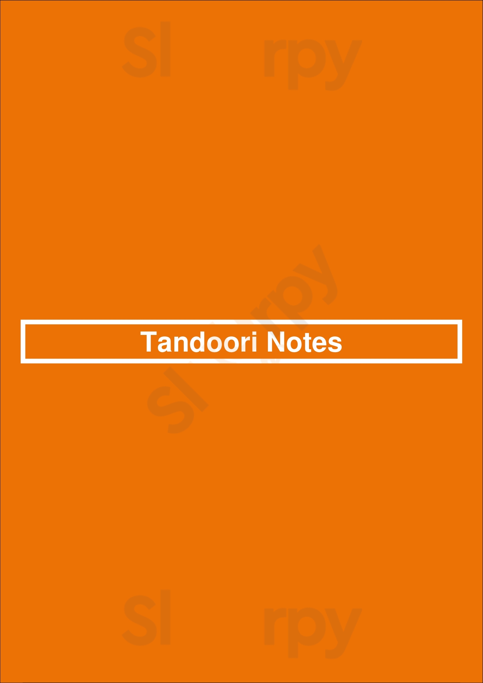Tandoori Notes Mississauga Menu - 1
