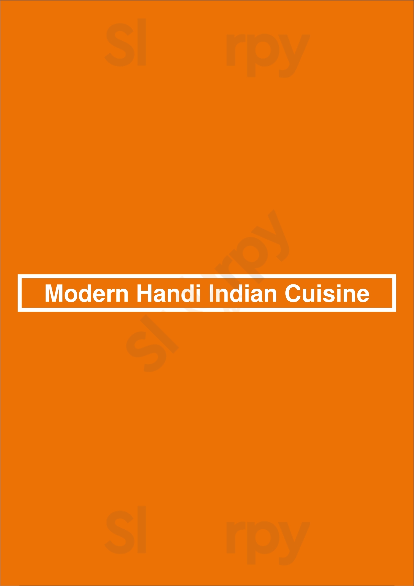 Modern Handi Indian Cuisine Vancouver Menu - 1