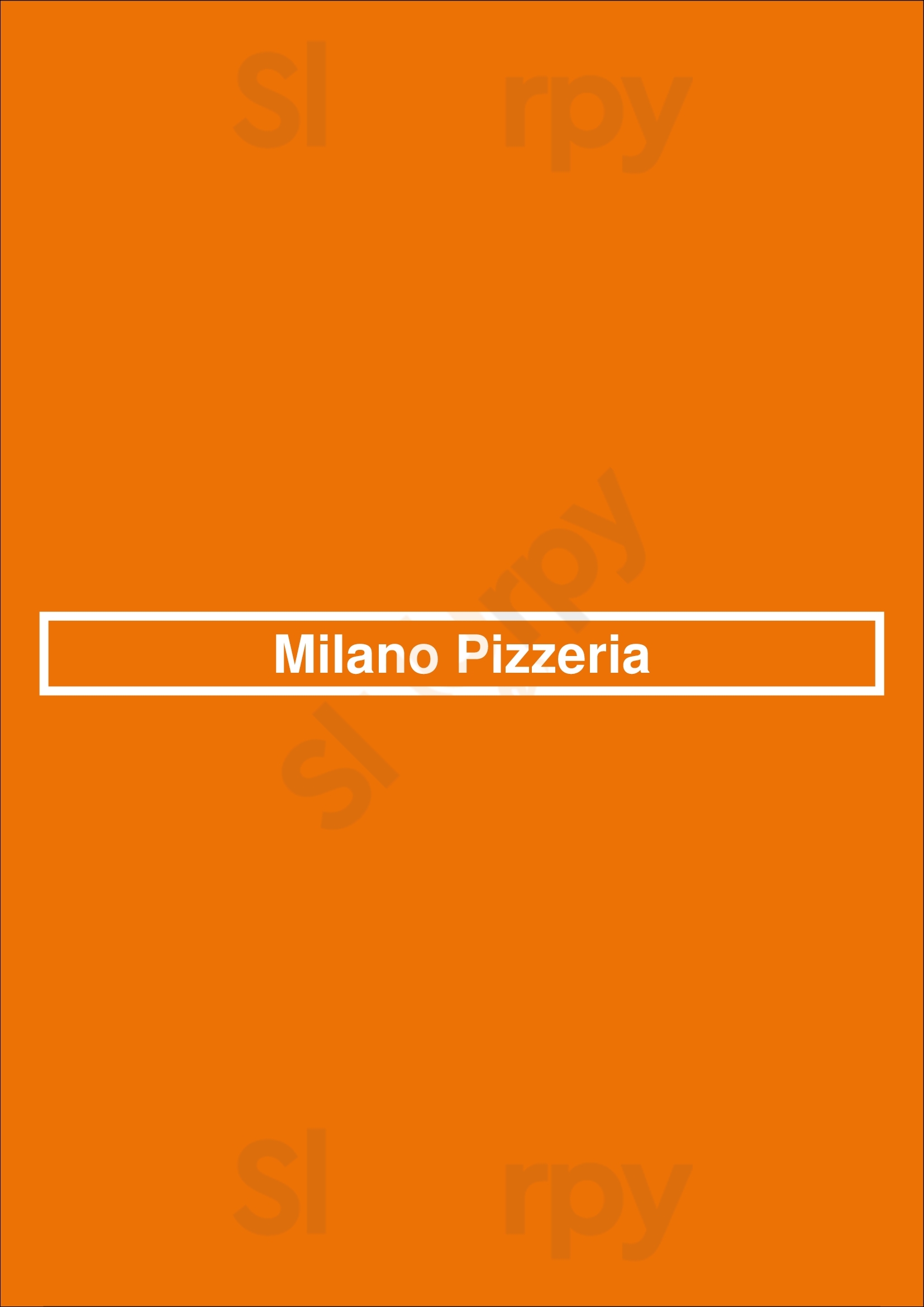 Milano Pizzeria Ottawa Menu - 1