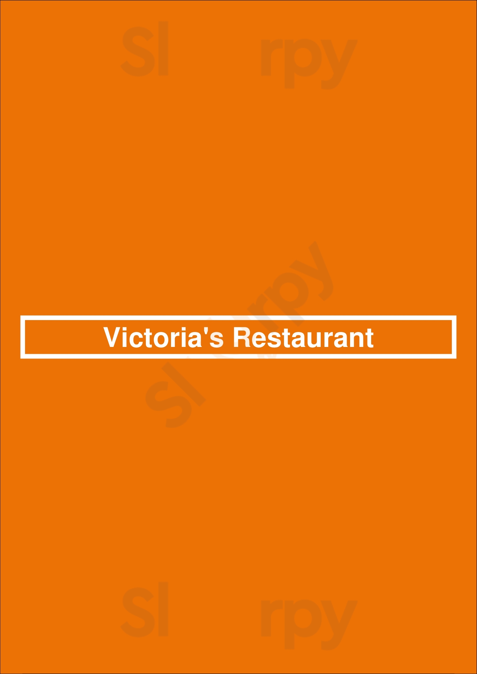 Victoria's Restaurant Toronto Menu - 1