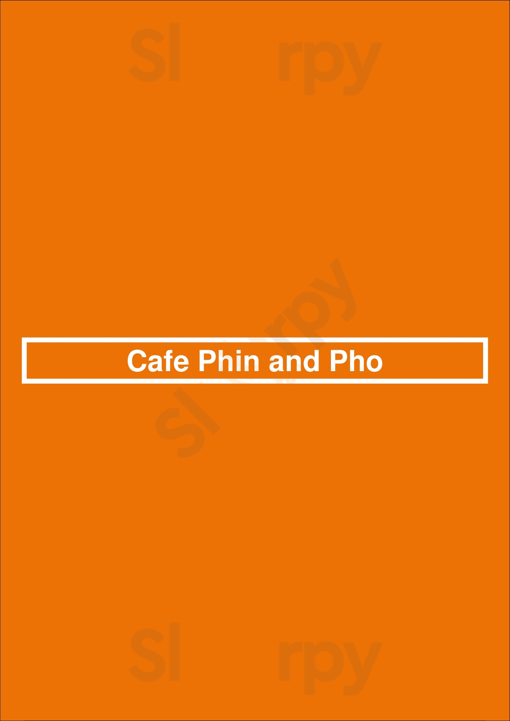 Cafe Phin And Pho Vancouver Menu - 1