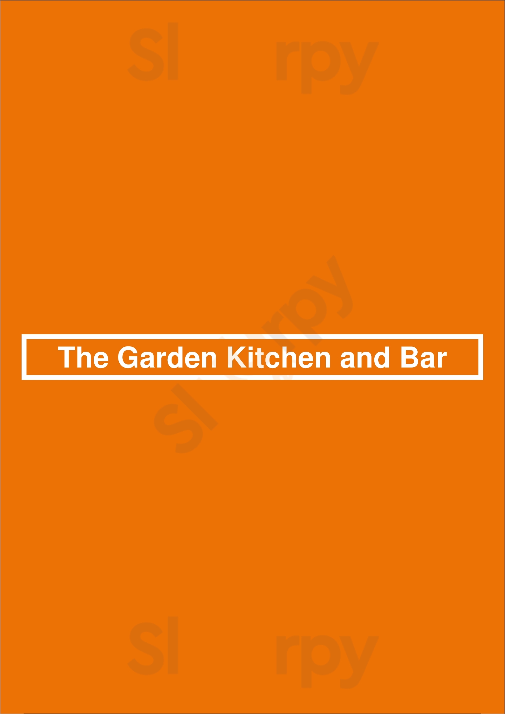 The Garden Kitchen And Bar Calgary Menu - 1