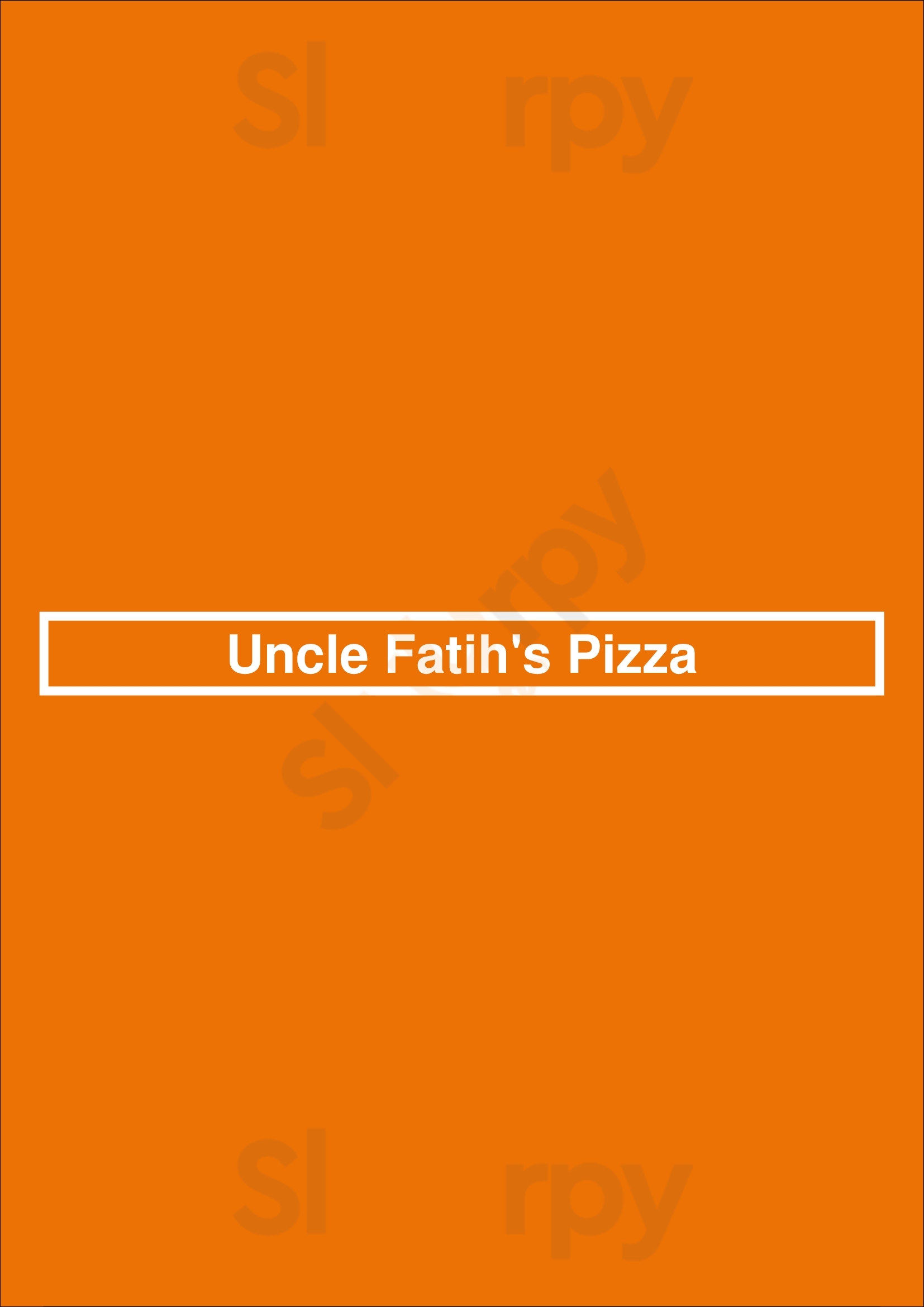 Uncle Fatih's Pizza Vancouver Menu - 1