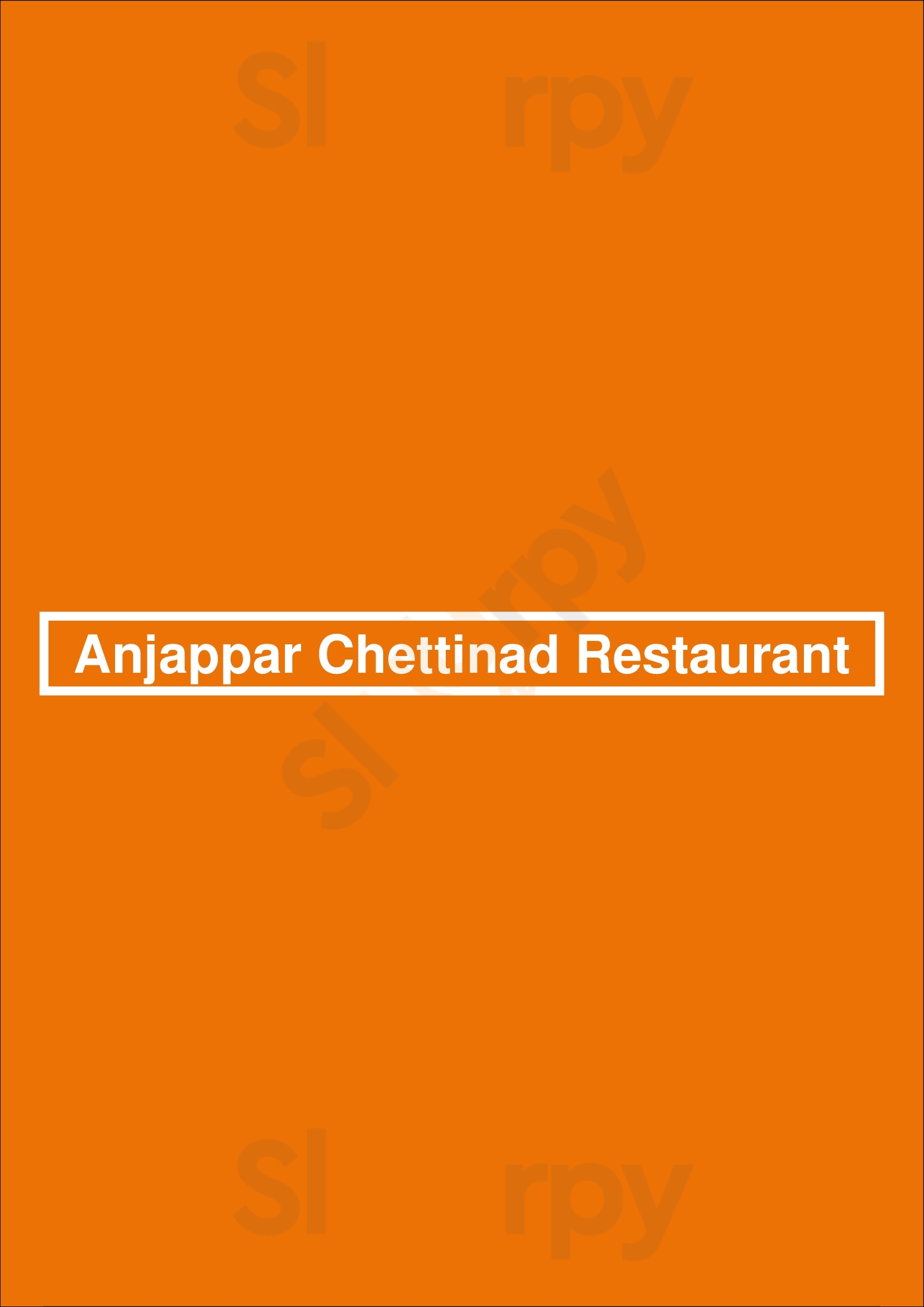 Anjappar Chettinad Restaurant Toronto Menu - 1
