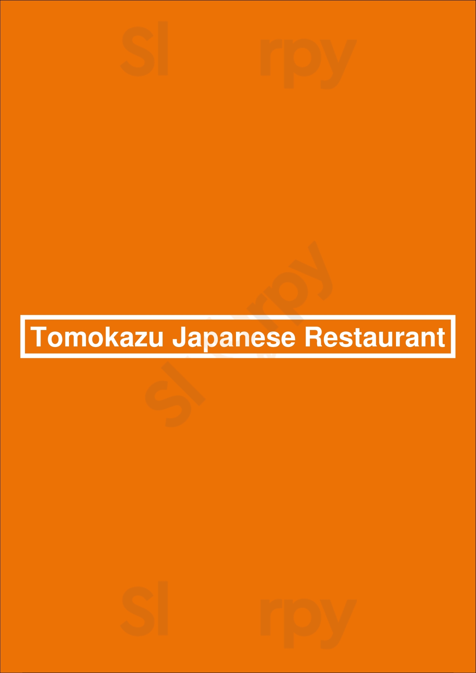 Tomokazu Japanese Restaurant Vancouver Menu - 1