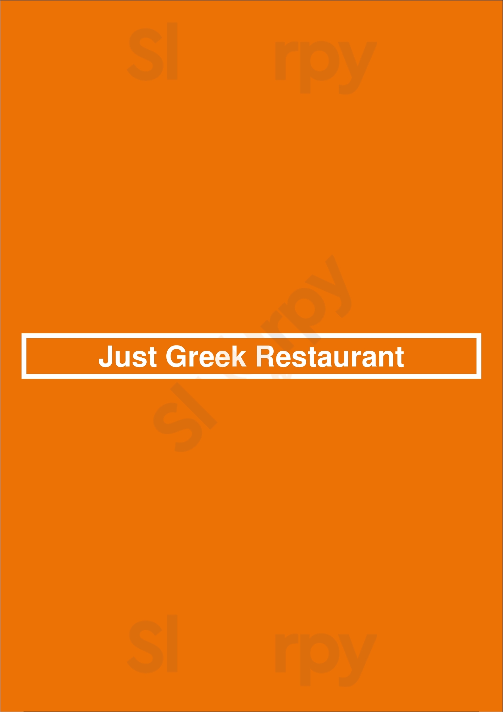 Just Greek Restaurant Toronto Menu - 1