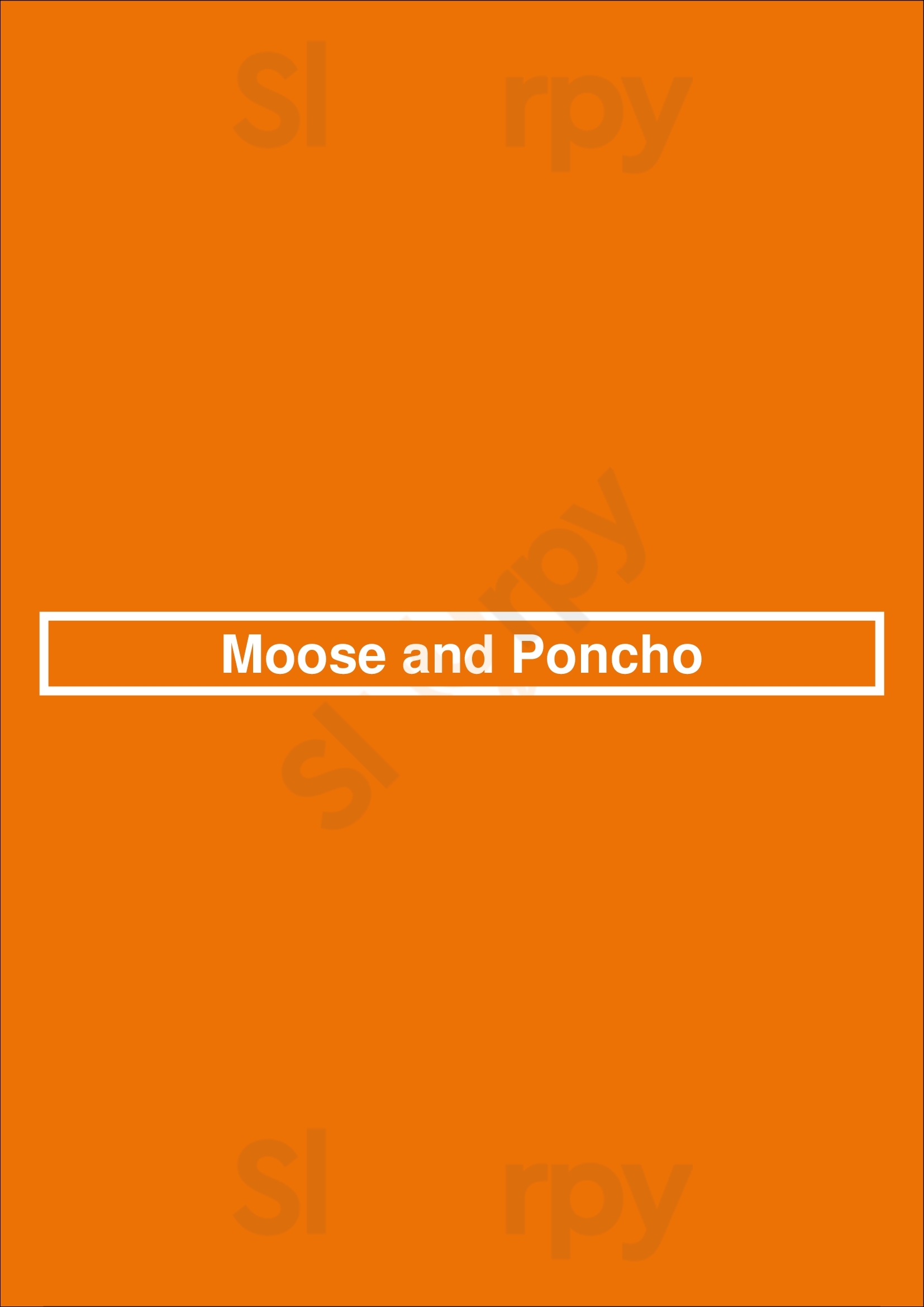 Moose And Poncho Calgary Menu - 1