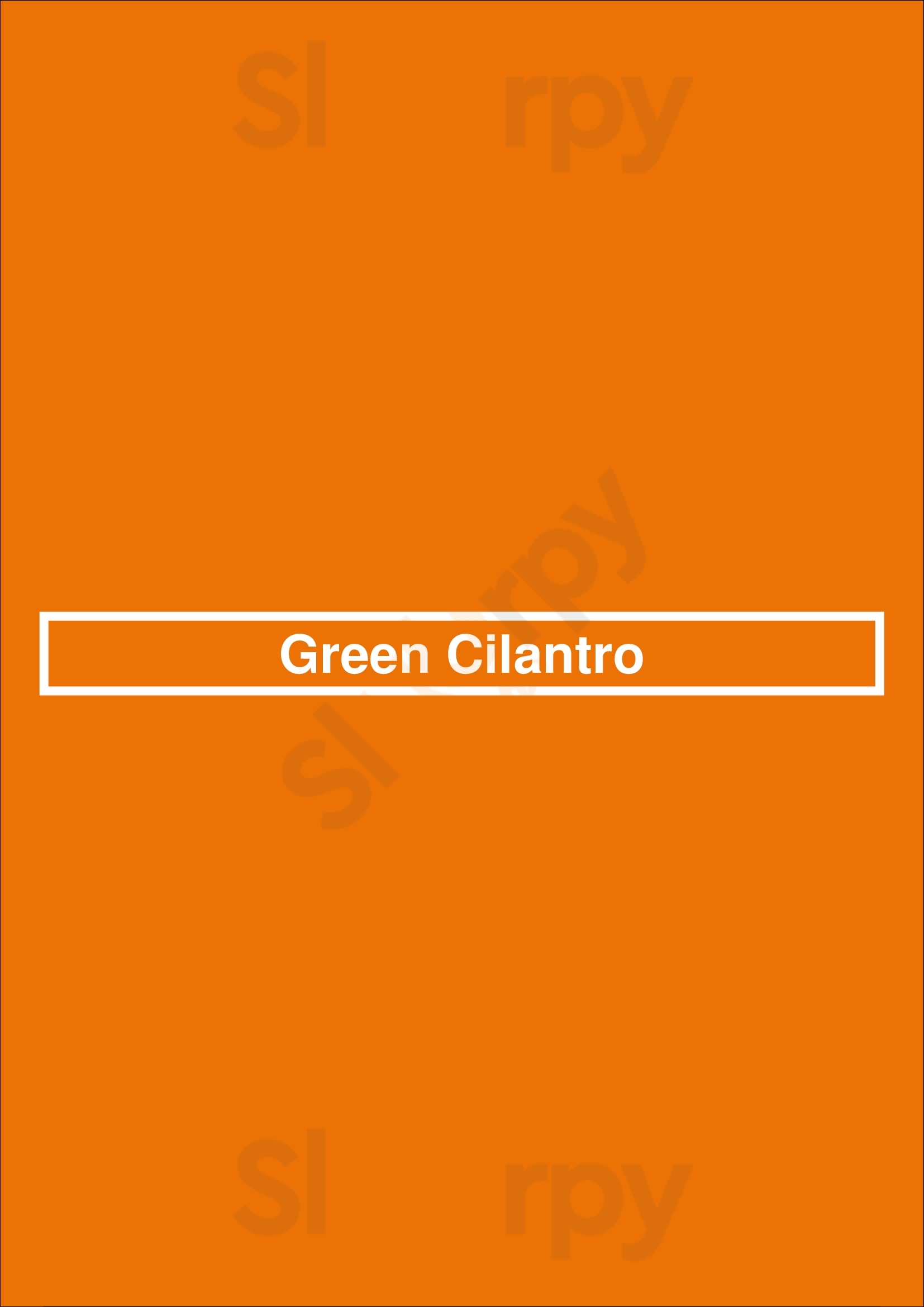 Green Cilantro Calgary Menu - 1