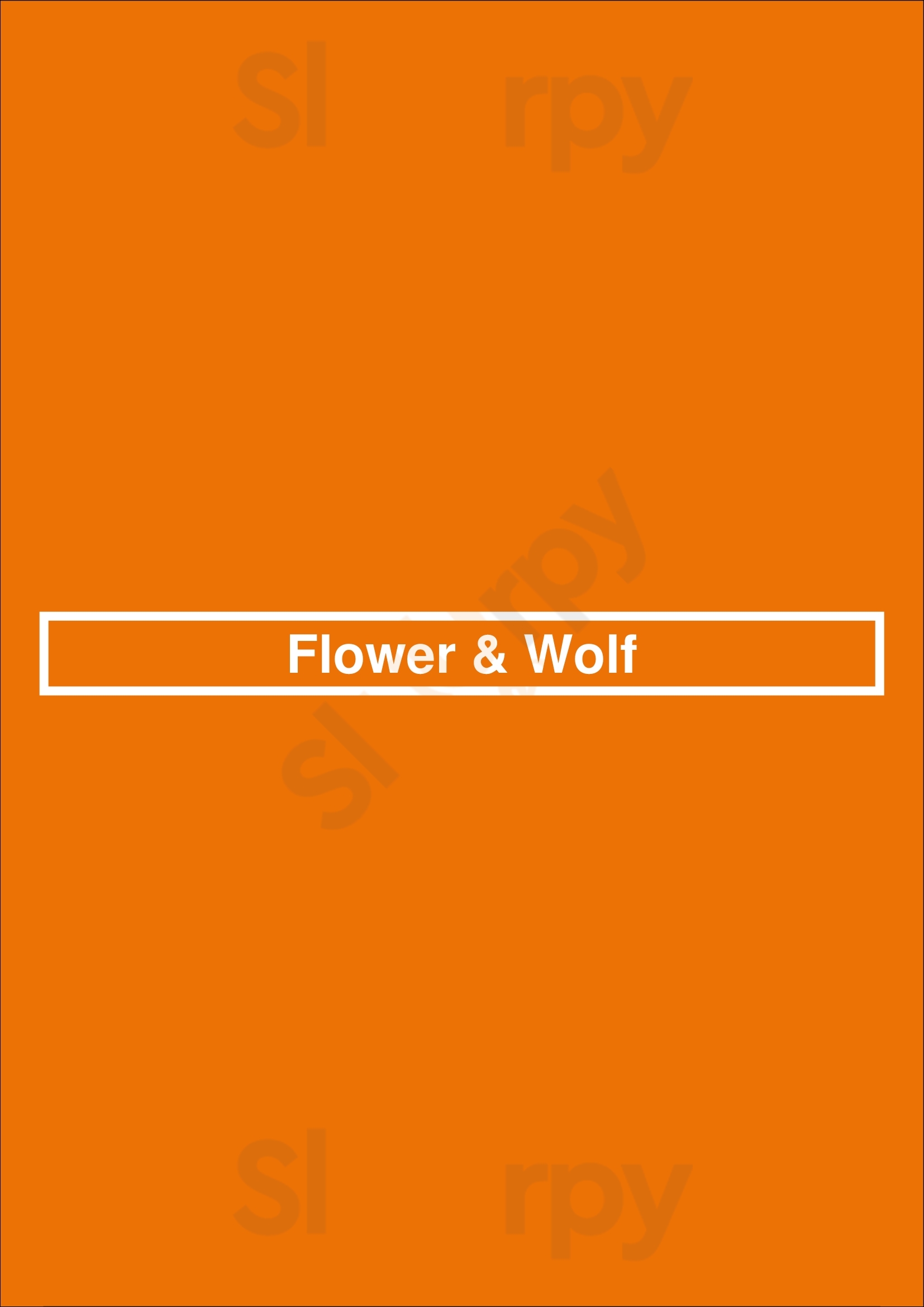 Flower & Wolf Calgary Menu - 1