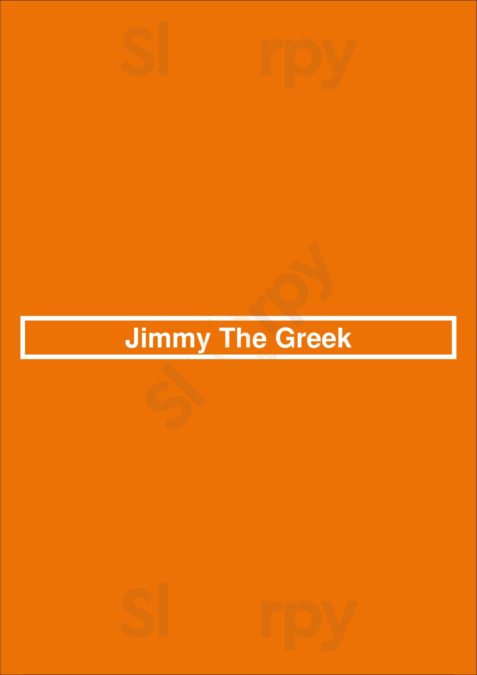 Jimmy The Greek Edmonton Menu - 1