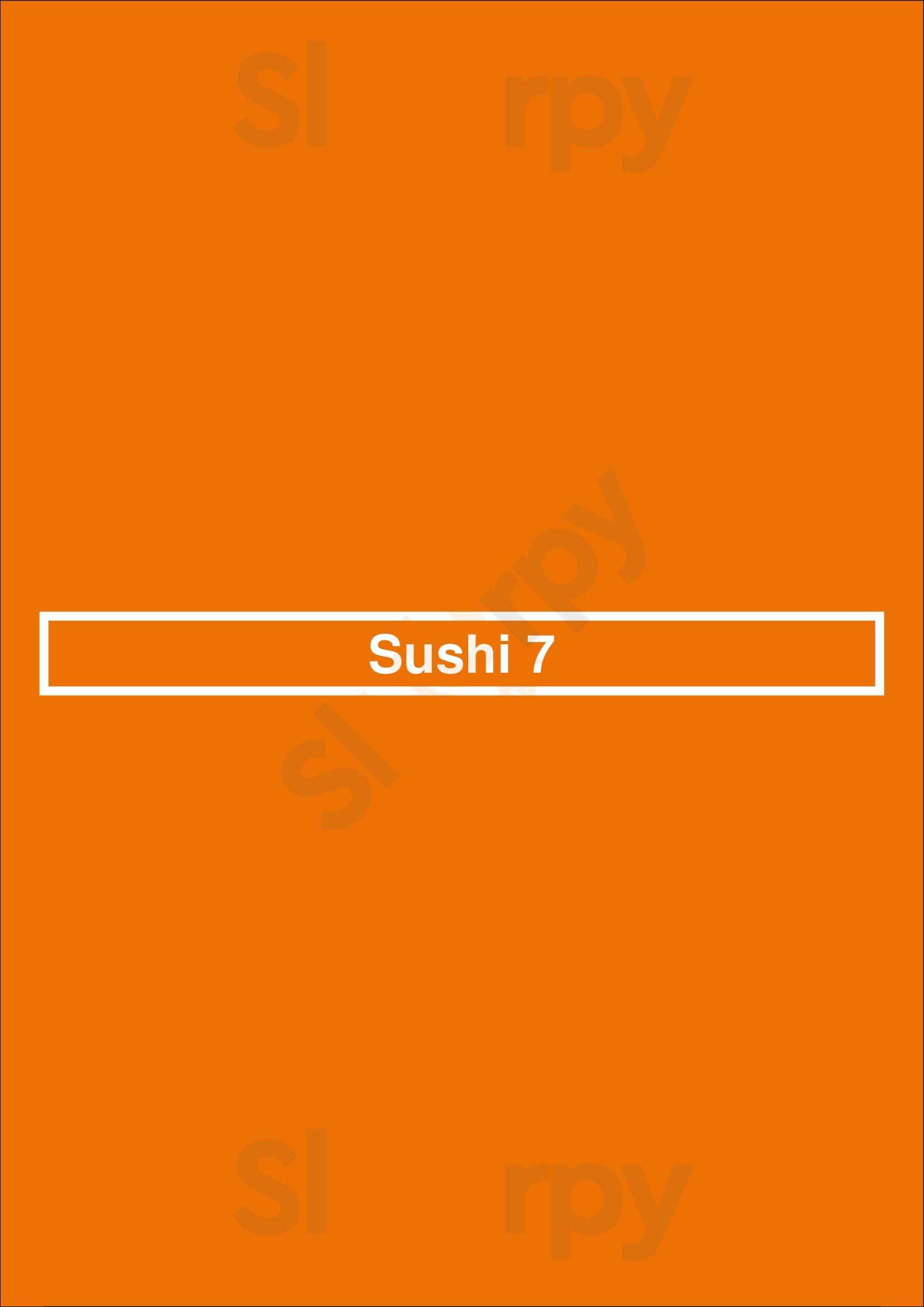 Sushi 7 Vancouver Menu - 1