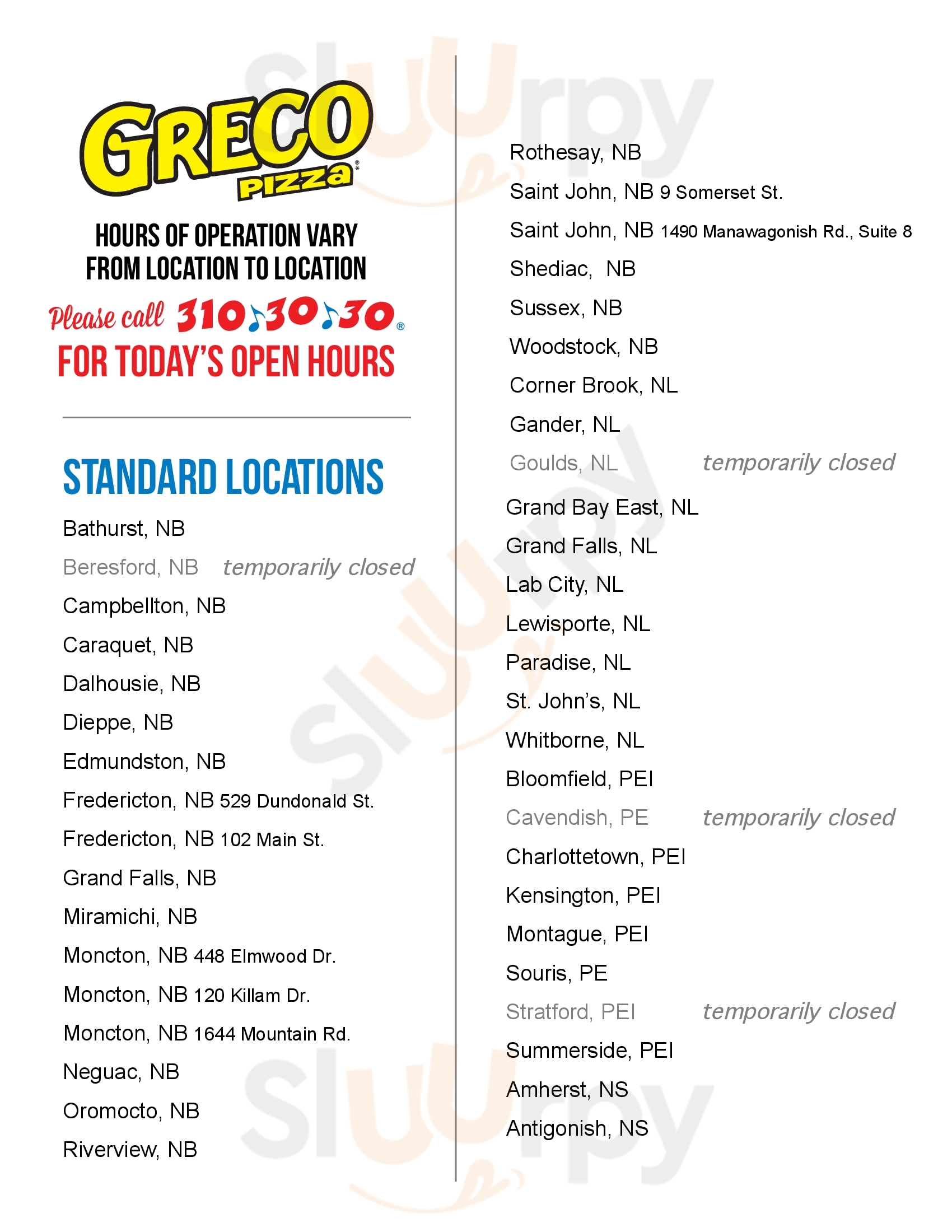 Greco Pizza Xpress Hanwell Menu - 1