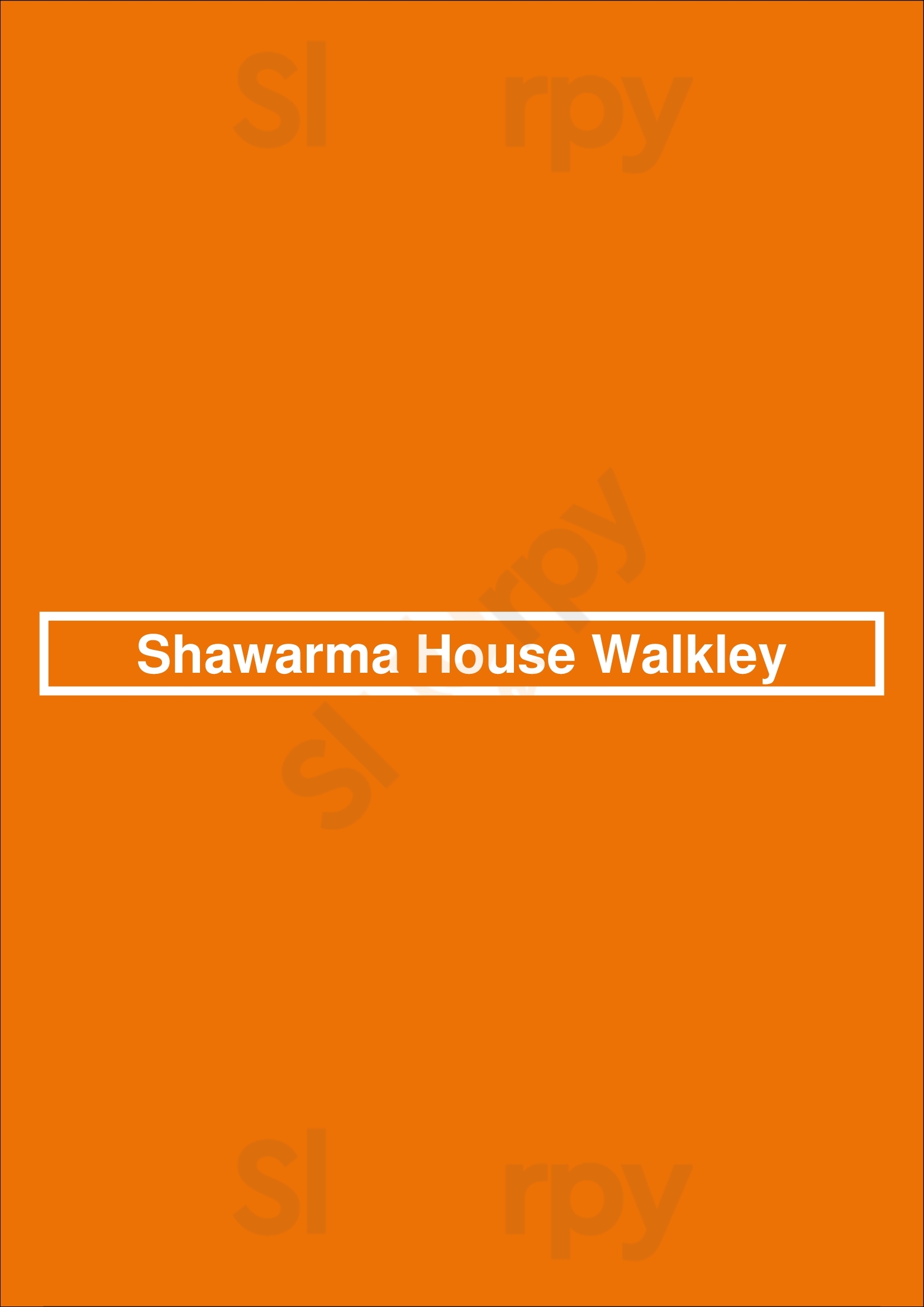Shawarma House Walkley Ottawa Menu - 1
