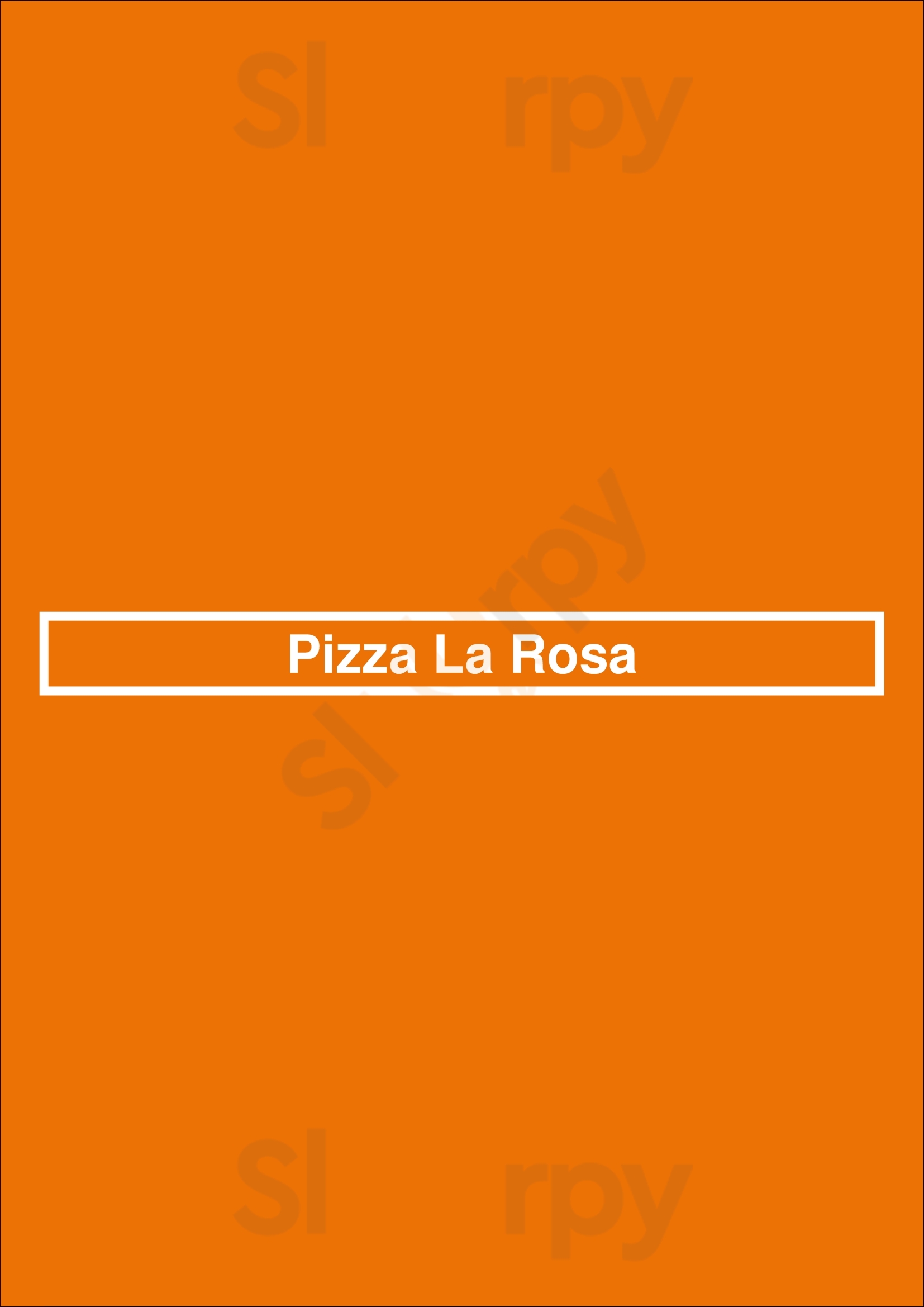 Pizza La Rosa Toronto Menu - 1