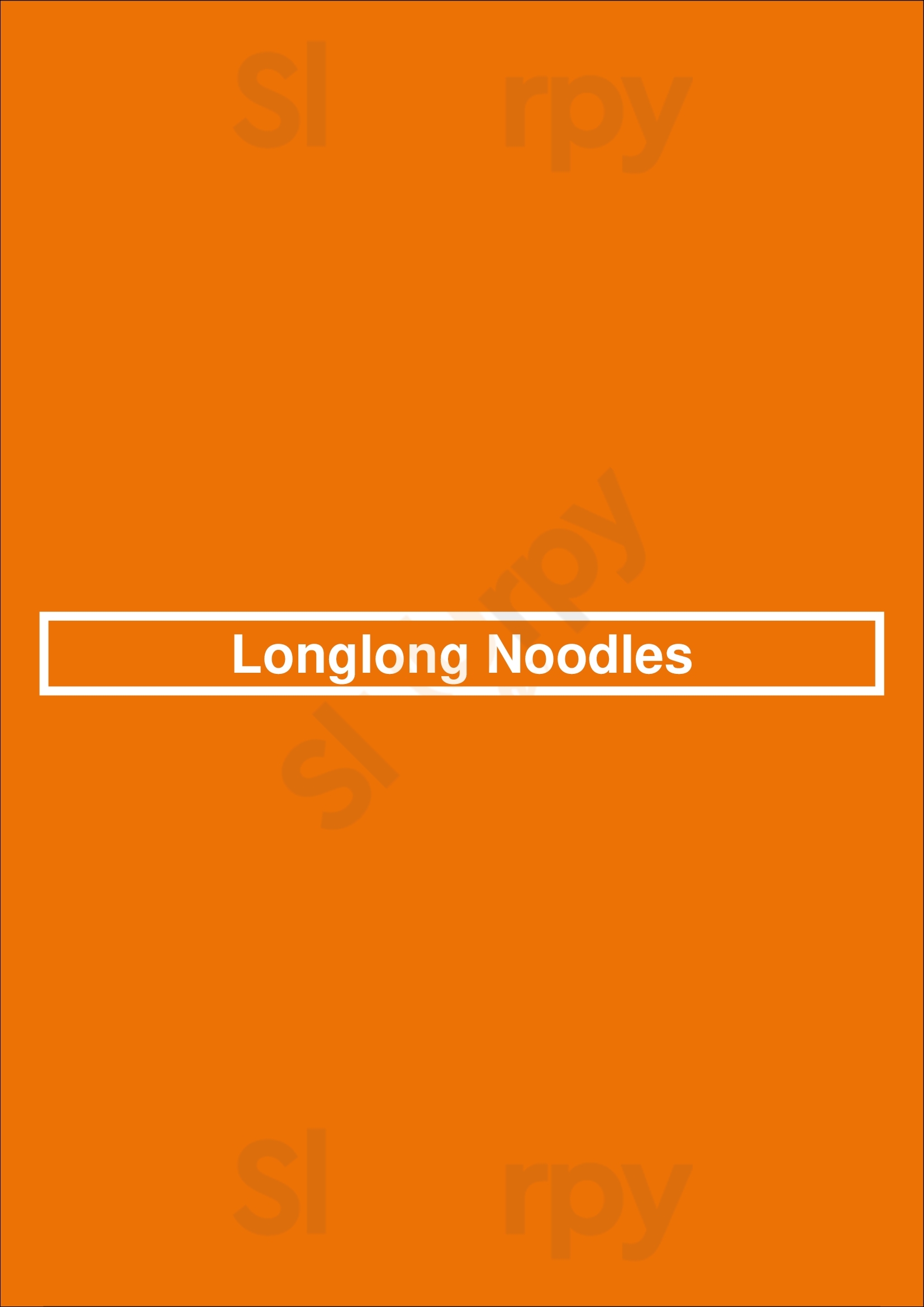 Longlong Noodles Ottawa Menu - 1