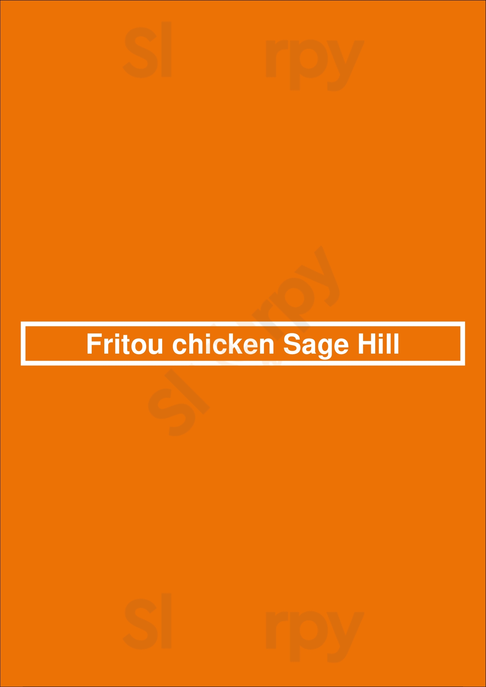 Main Menu - Fritou Chicken Sage Hill