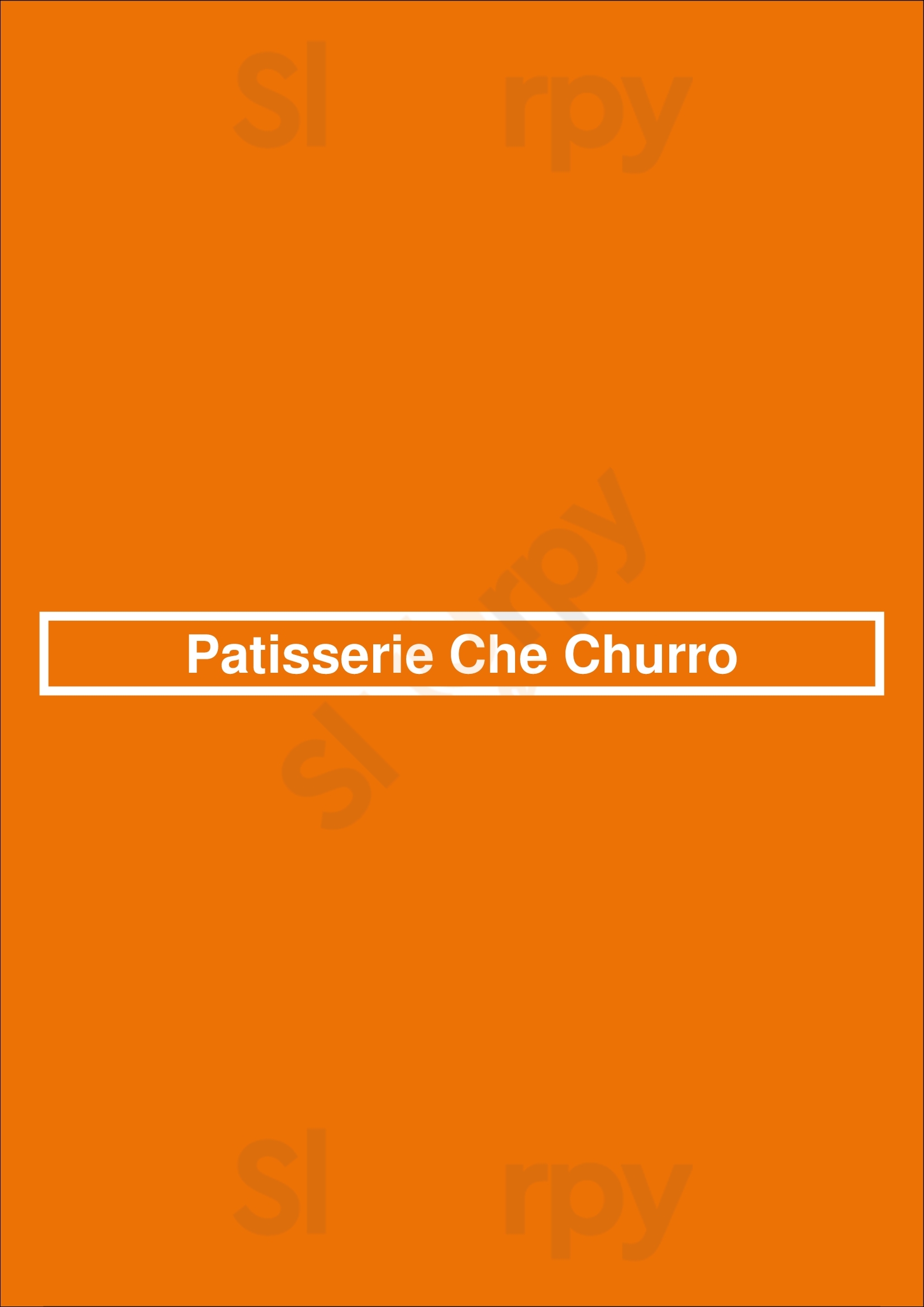Main Menu - Patisserie Che Churro