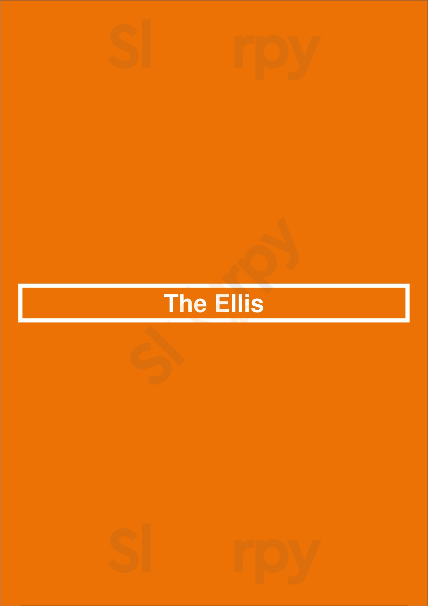 The Ellis Vancouver Menu - 1