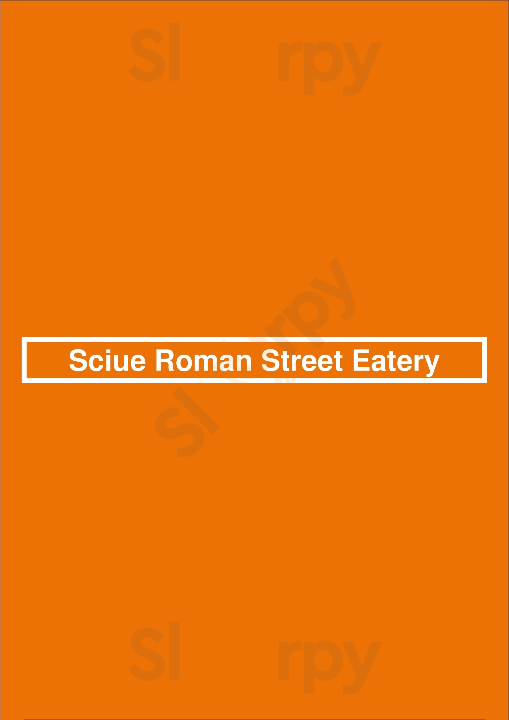 Sciue Roman Street Eatery Vancouver Menu - 1