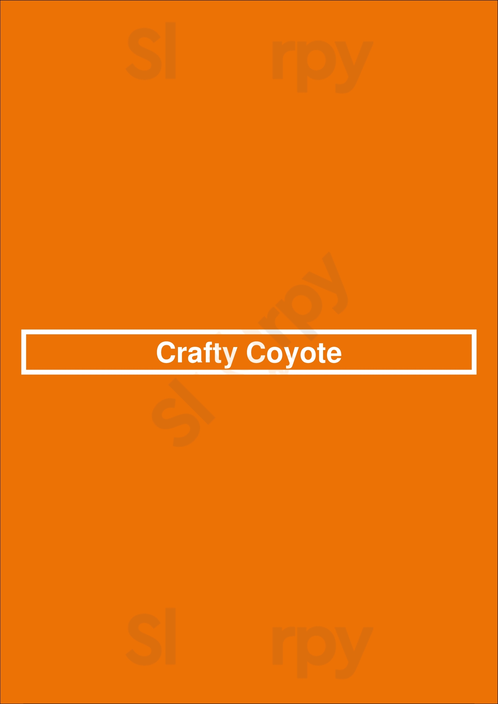 Main Menu - Crafty Coyote