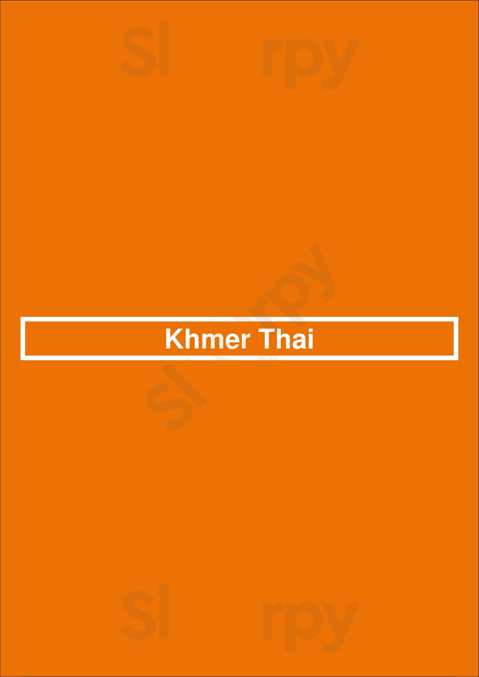 Khmer Thai Toronto Menu - 1