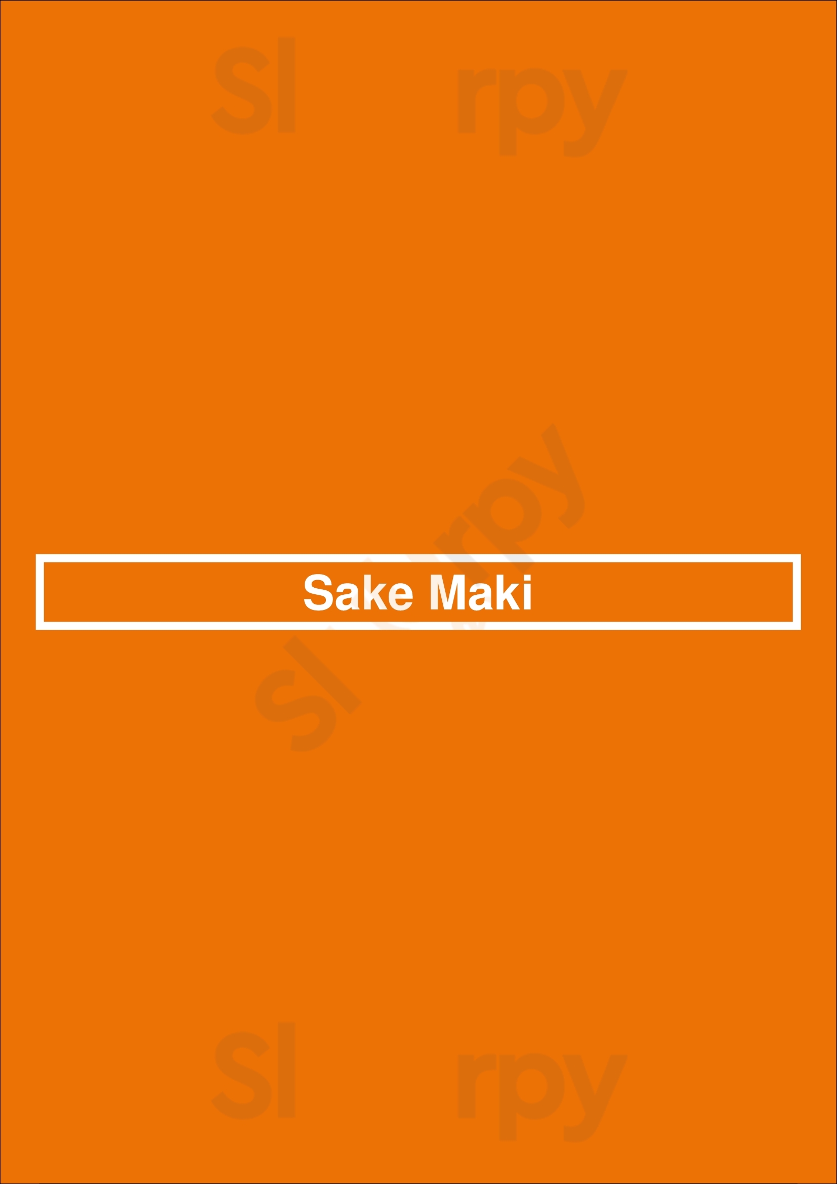 Sake Maki Vancouver Menu - 1