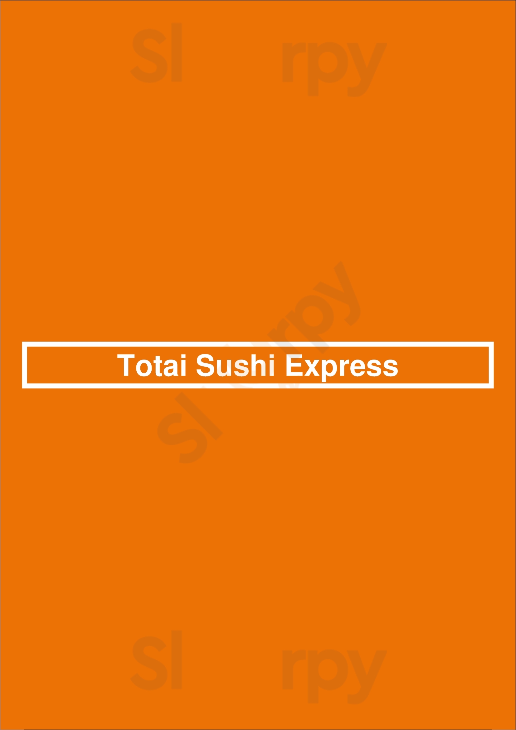 Totai Sushi Express Edmonton Menu - 1