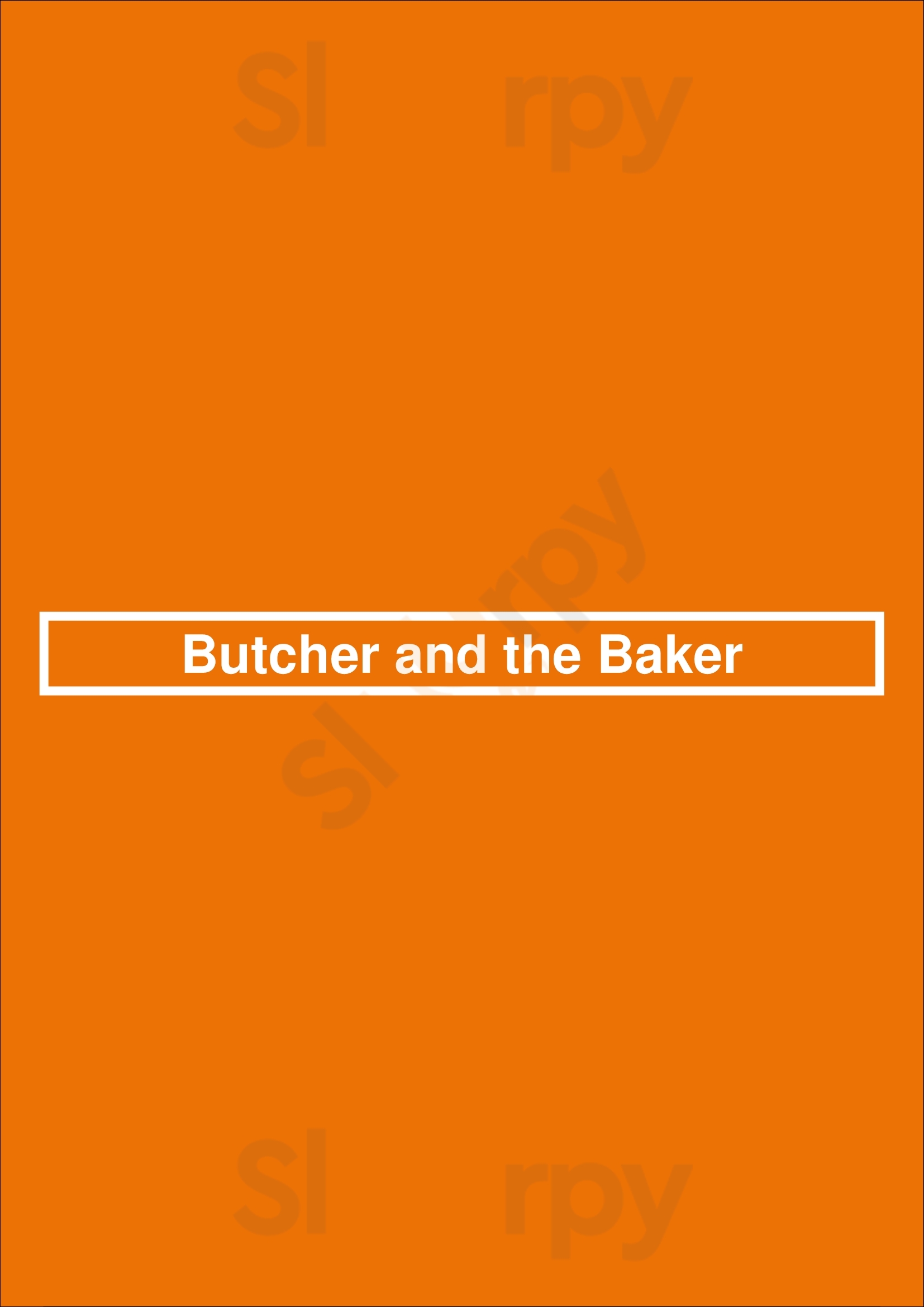 Butcher And The Baker Calgary Menu - 1
