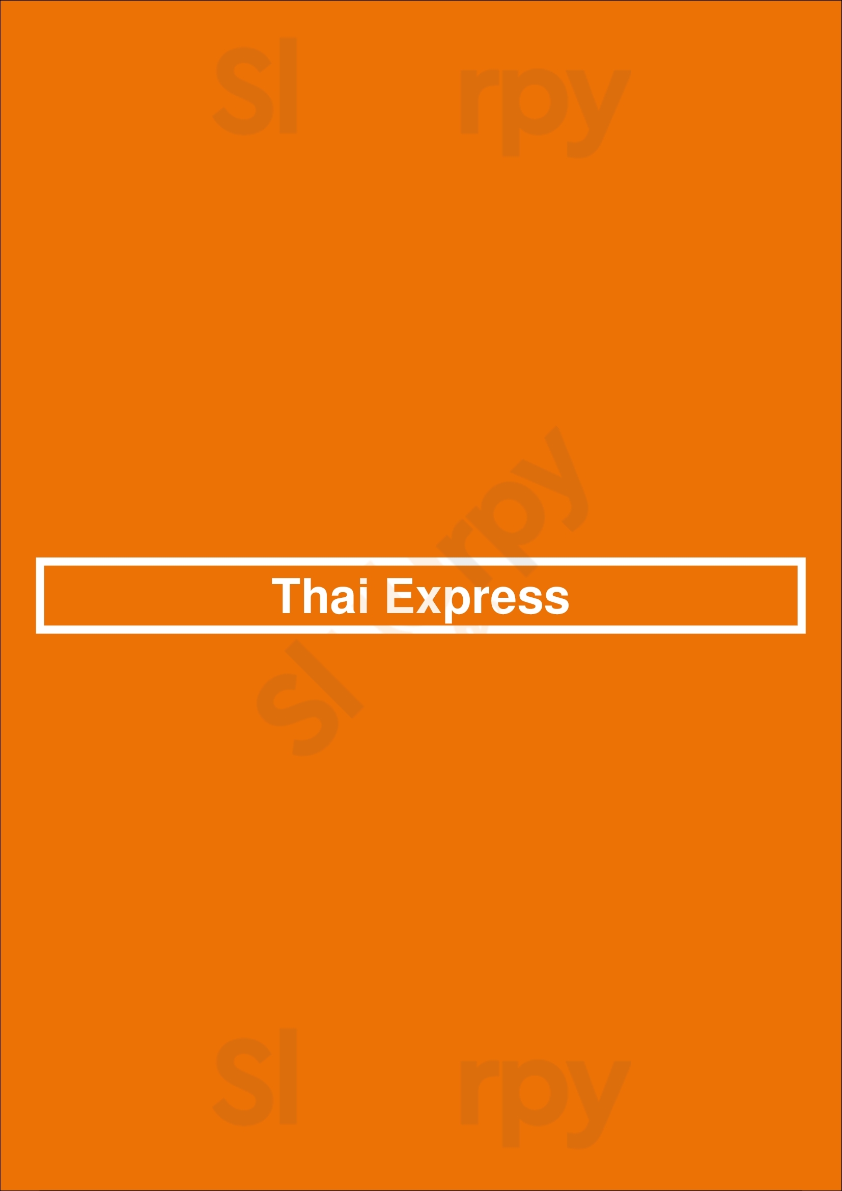 Thai Expressthai Express Restaurant Calgary Calgary Menu - 1