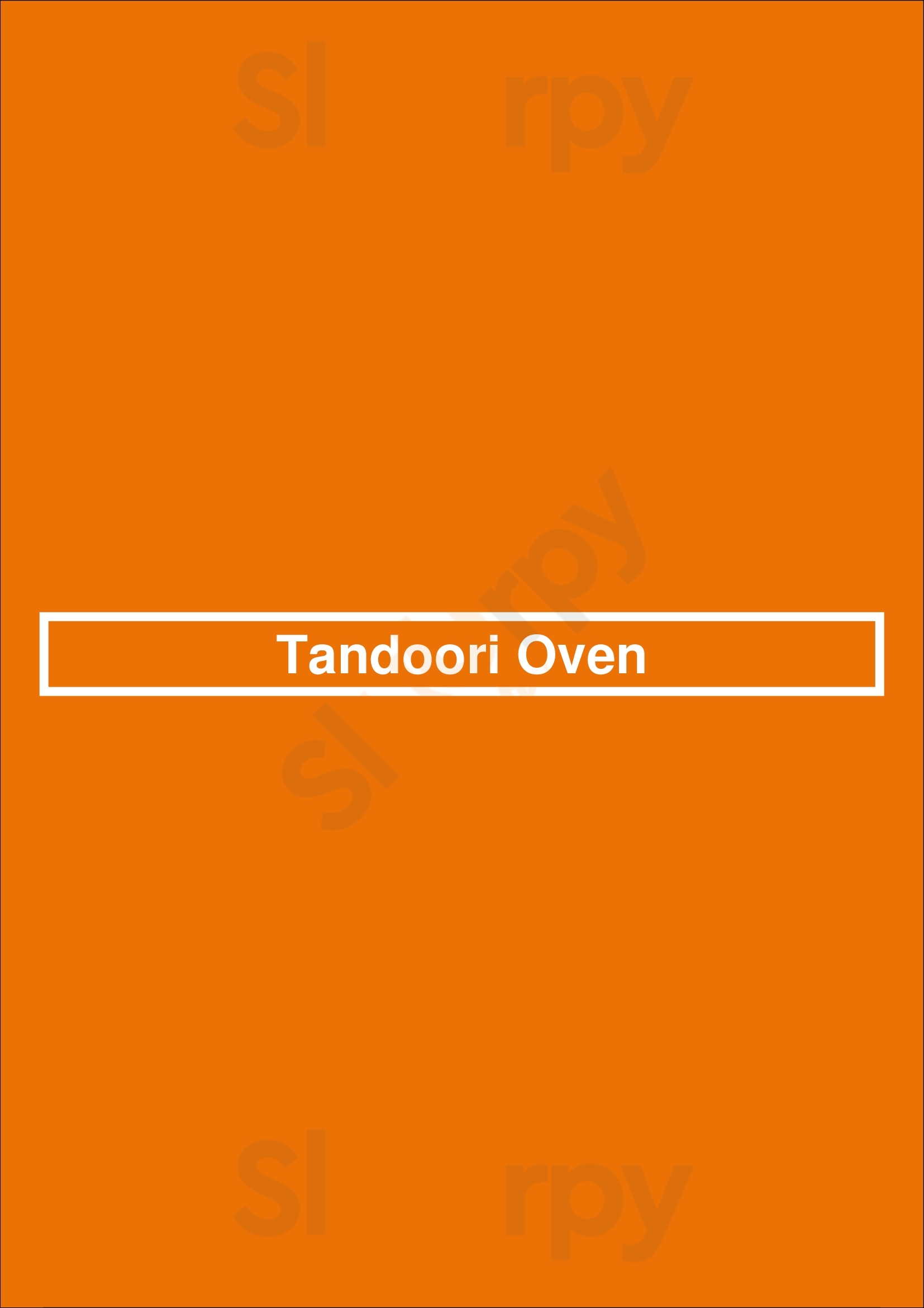 Tandoori Oven Restaurant Vancouver Menu - 1