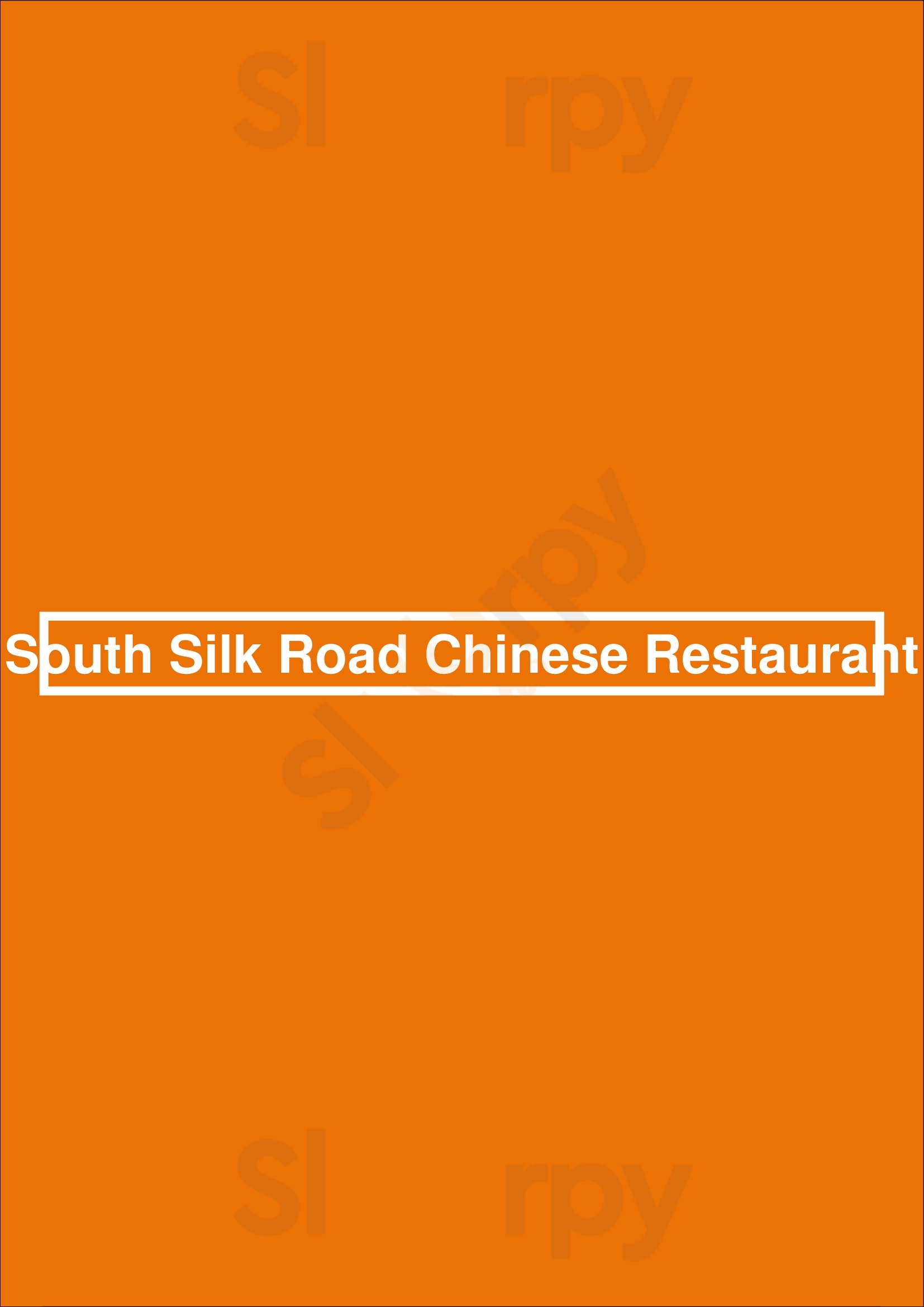 South Silk Road Chinese Restaurant Calgary Menu - 1