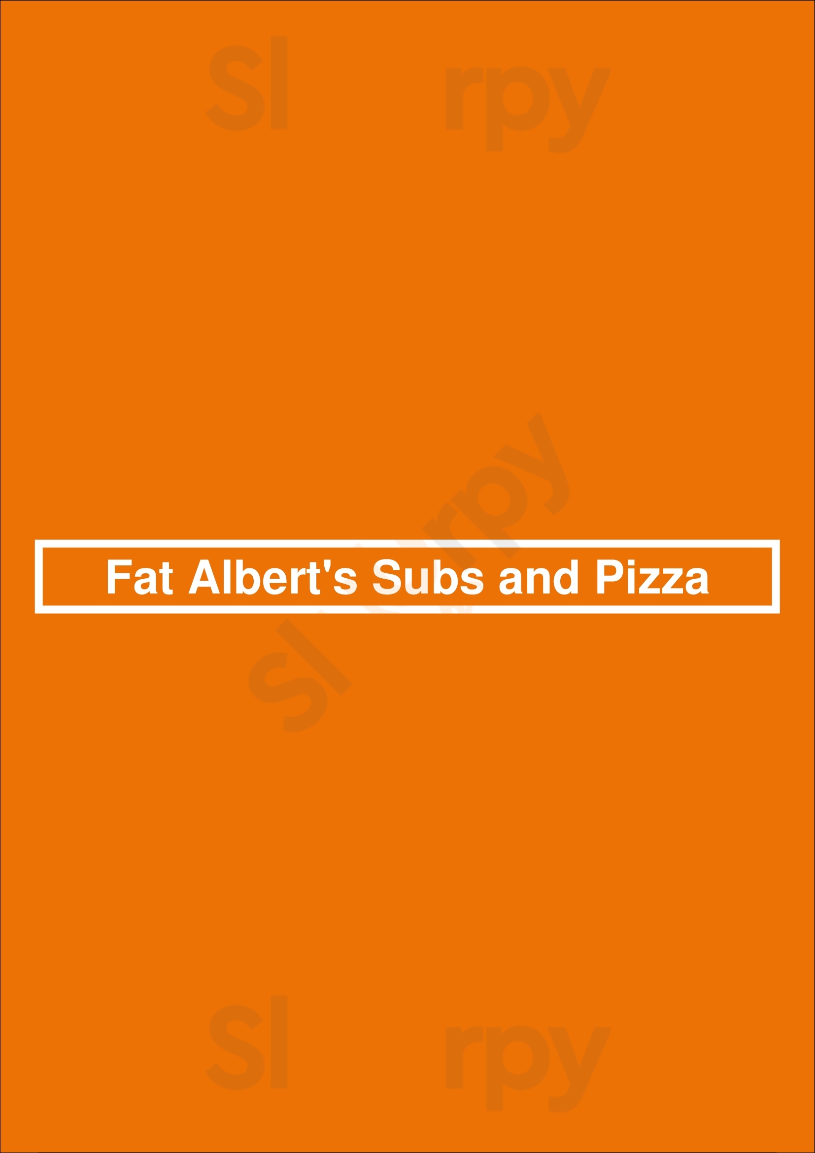 Fat Albert's Subs And Pizza Ottawa Menu - 1