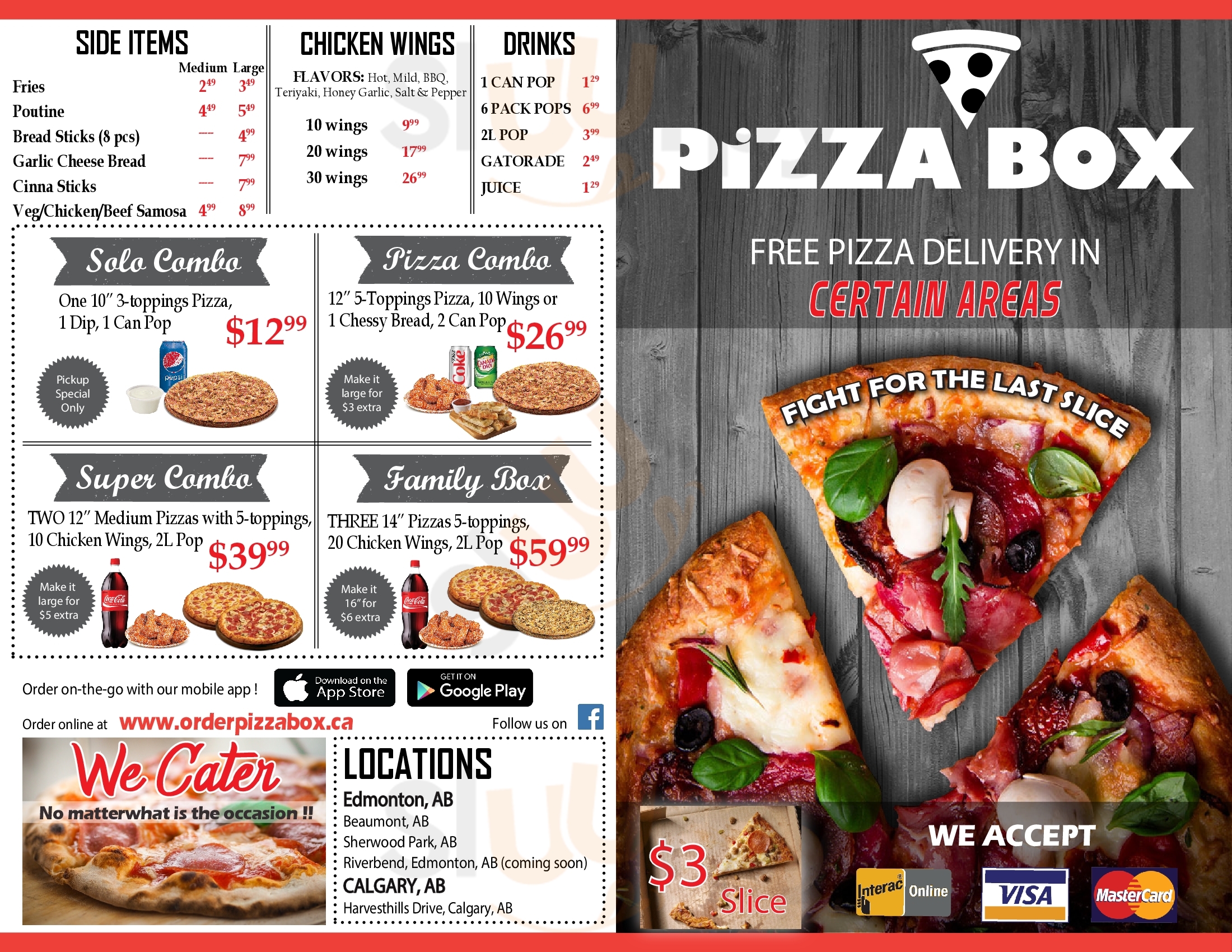 Pizza Box Edmonton Menu - 1
