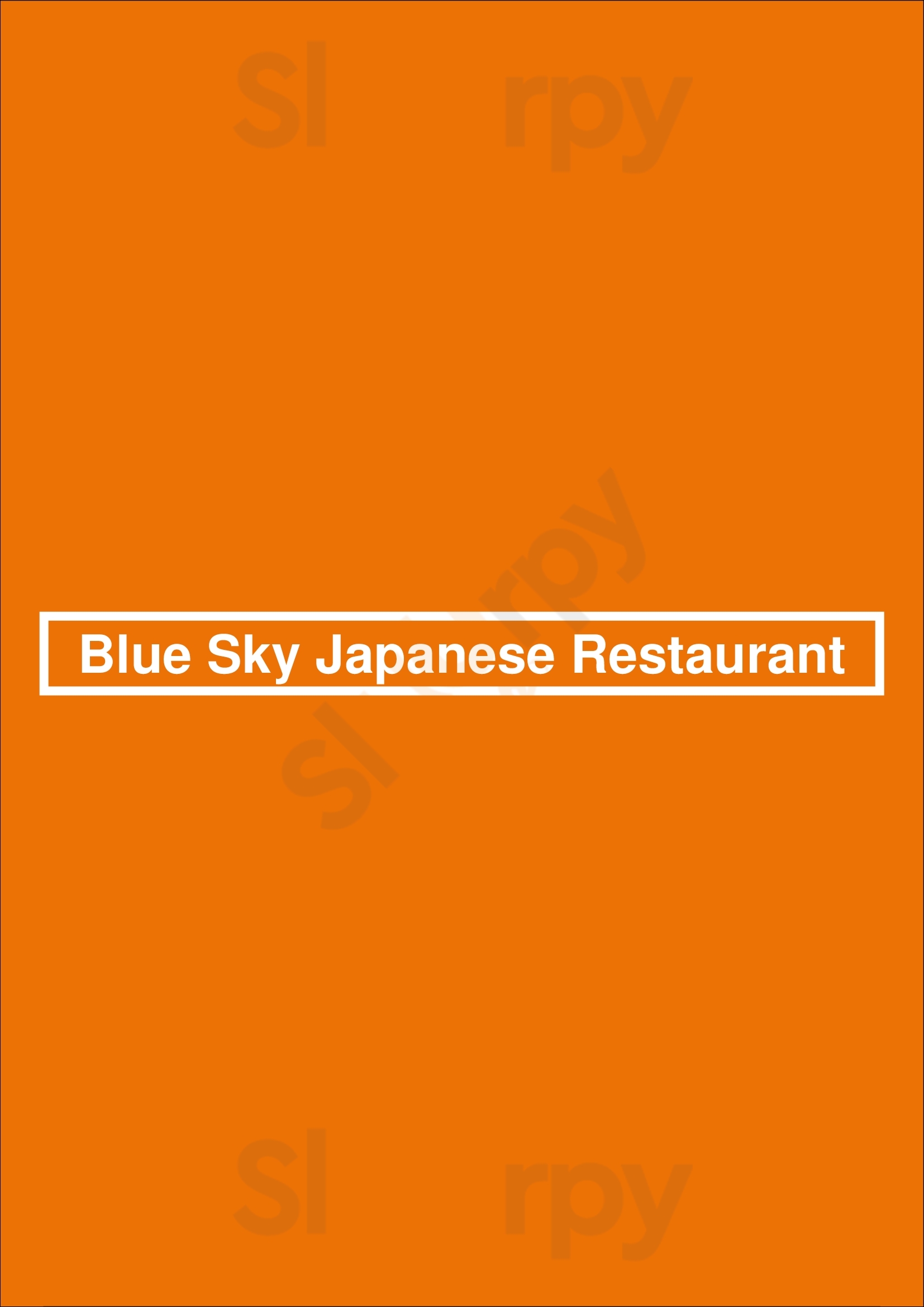 Blue Sky Japanese Bistro Vancouver Menu - 1