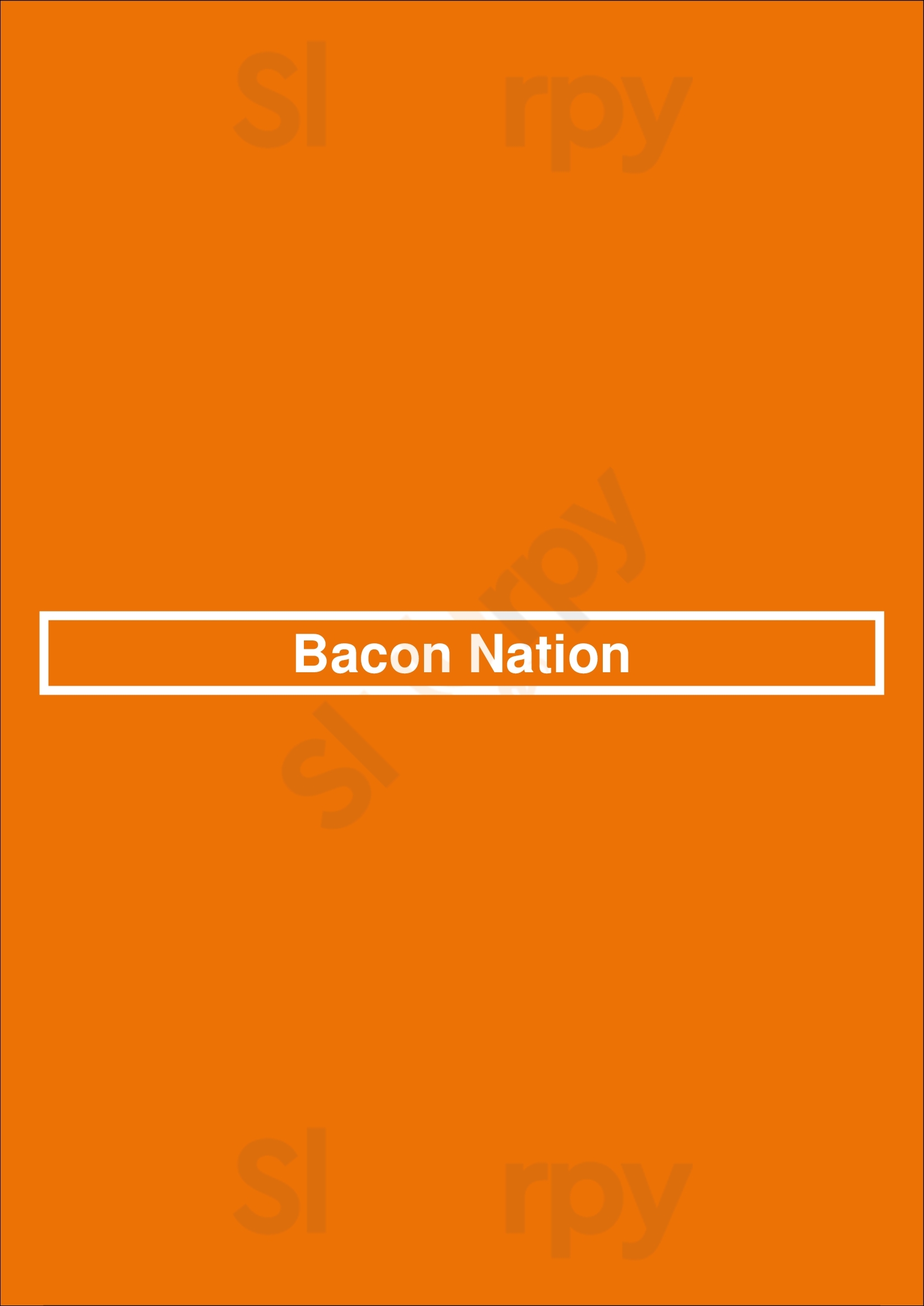 Bacon Nation Toronto Menu - 1