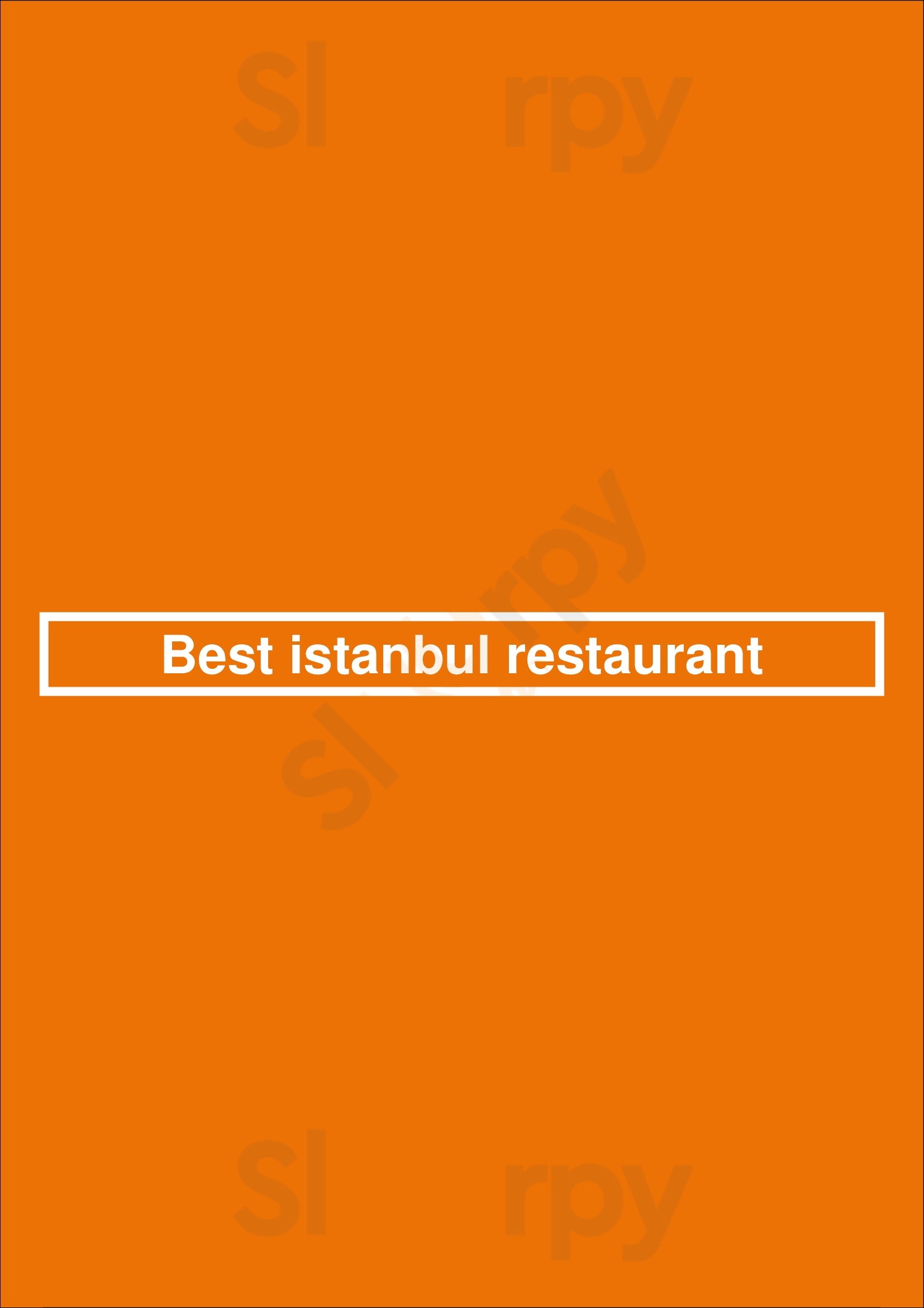 Best Istanbul Restaurant Toronto Menu - 1