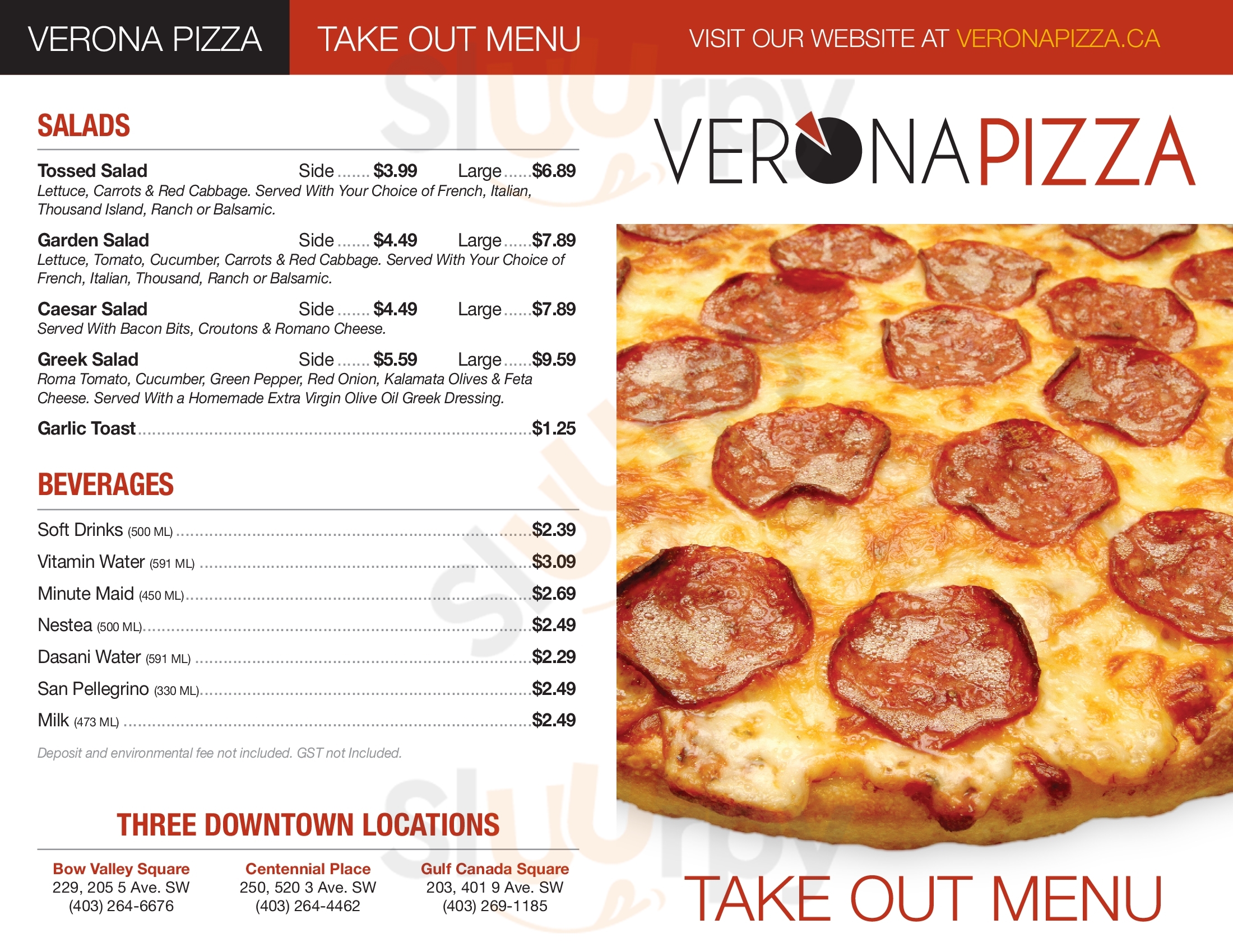 Verona Pizza Calgary Menu - 1